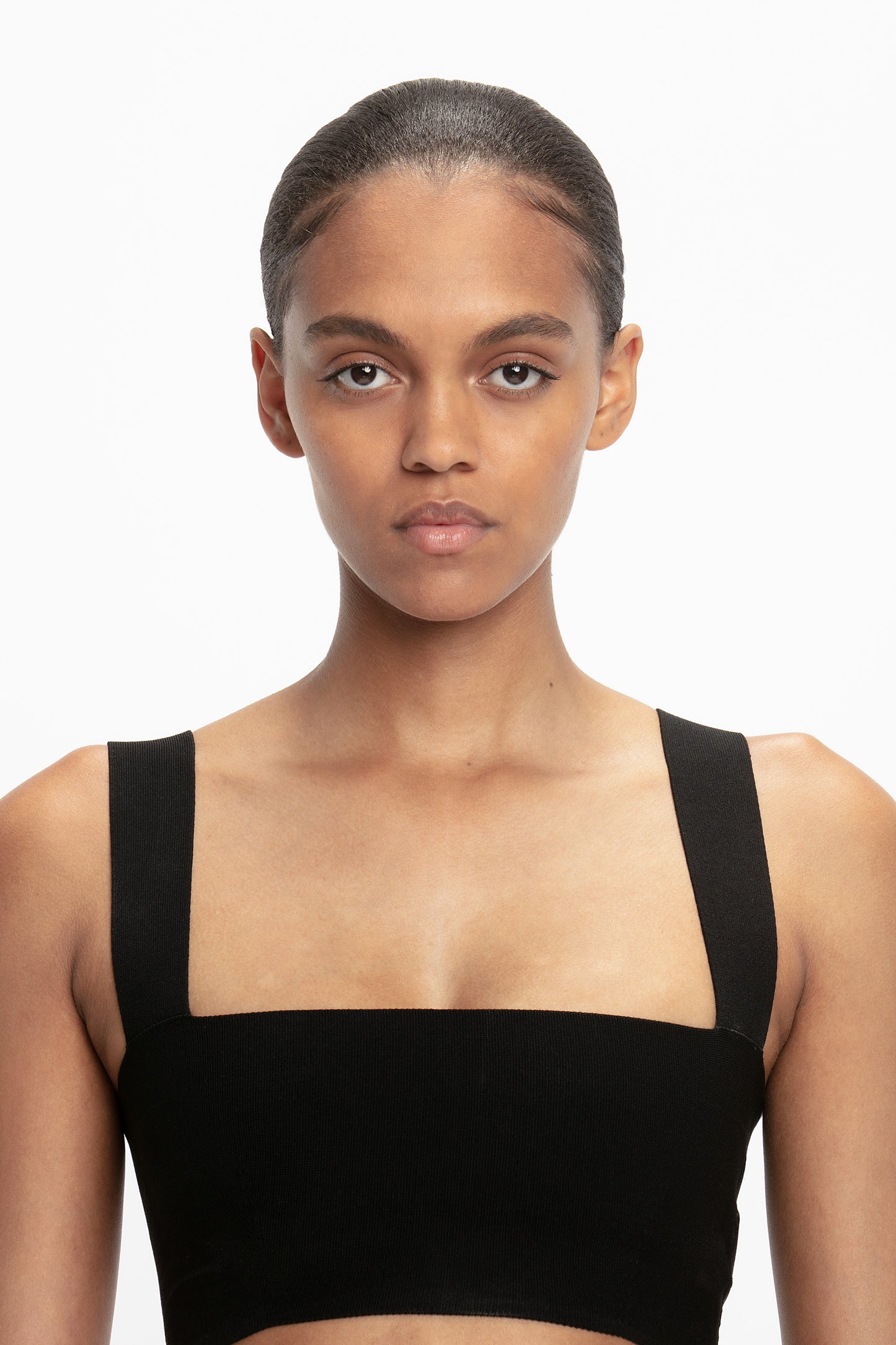 Strap Bandeau Top In Black