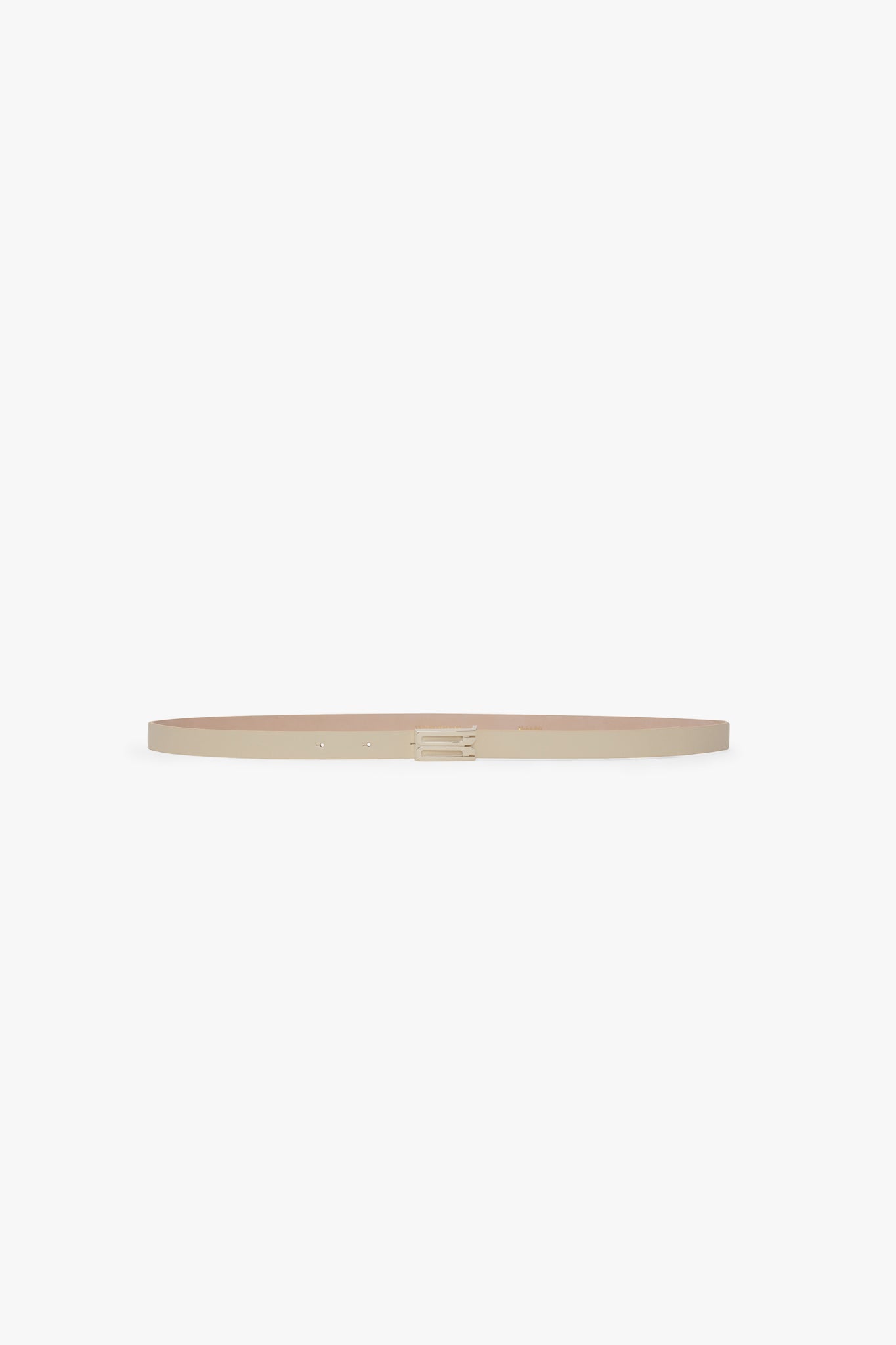 Tonal Micro Dorian Belt In Ivory Smooth Leather