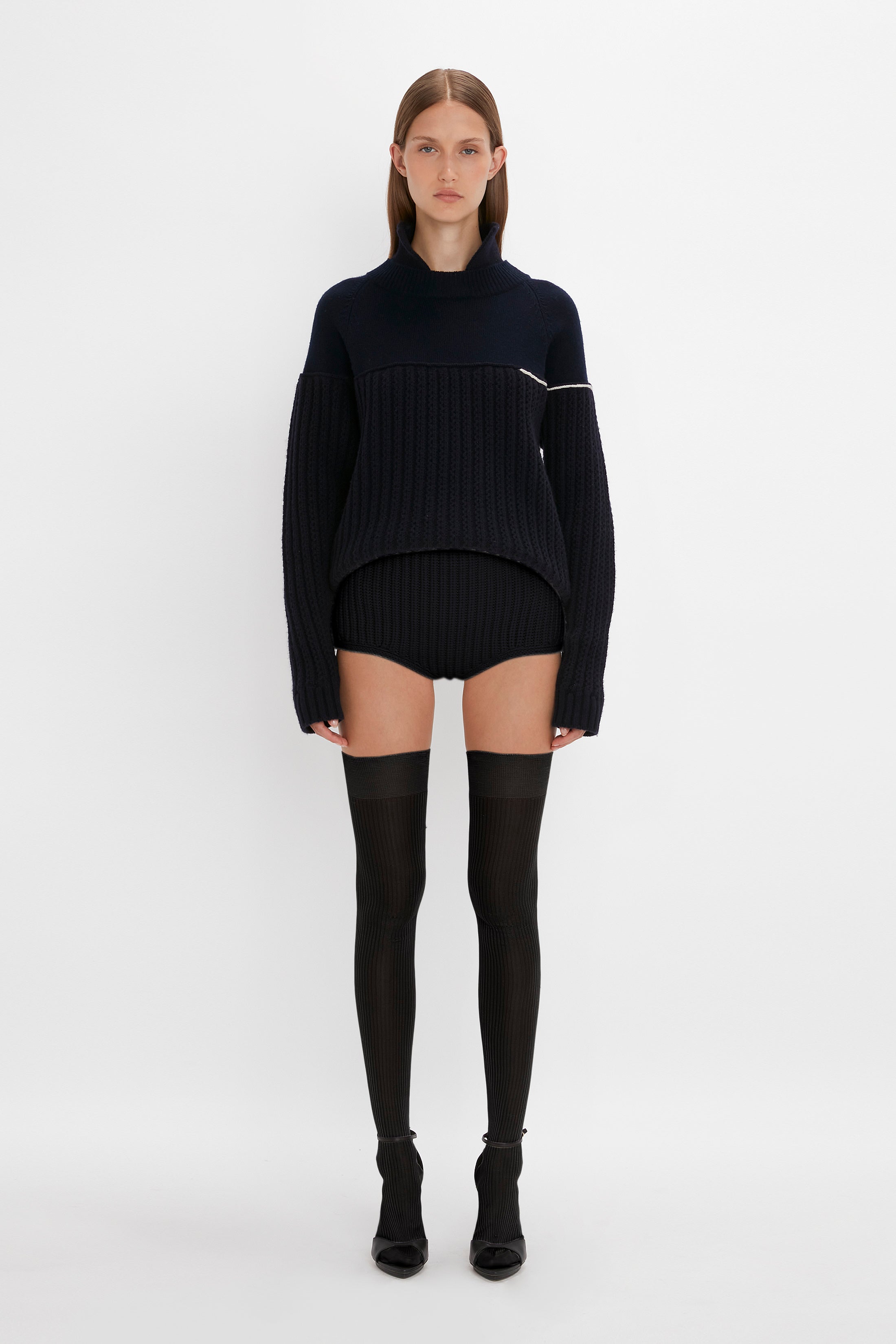 Exclusive Over The Knee Socks In Black Victoria Beckham Inc