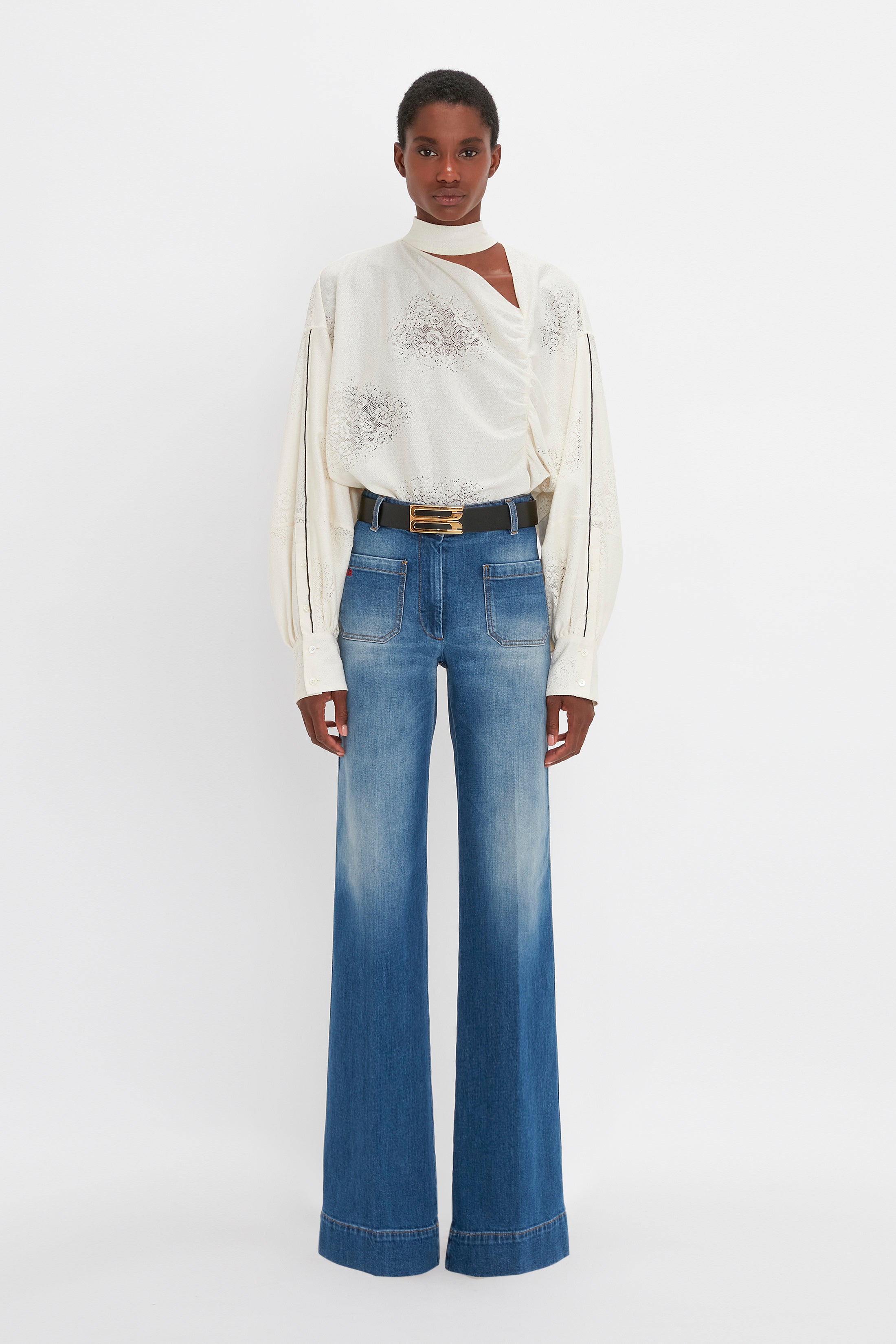 FRAME Le Palazzo high-rise wide-leg jeans