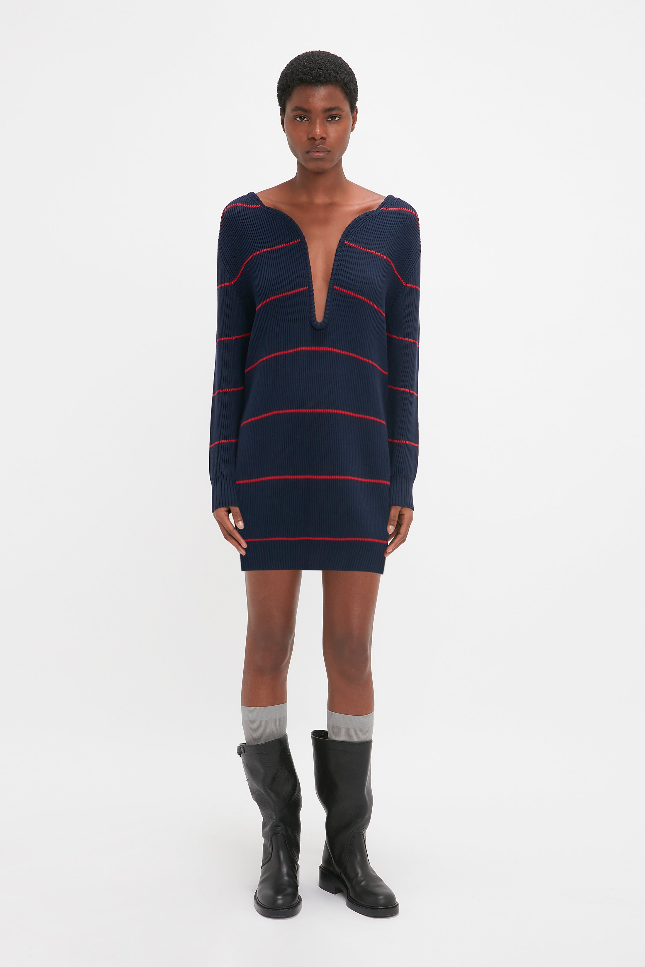 Crew neck sweater dress online