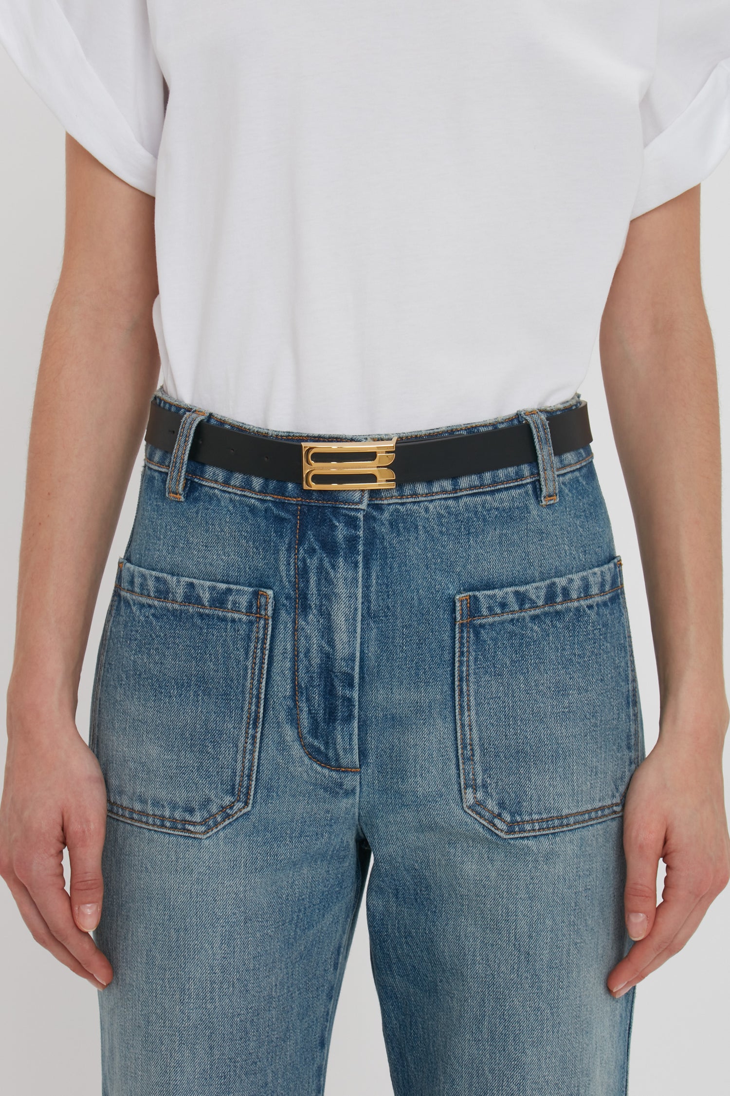 Dorian Belt In Navy Leather