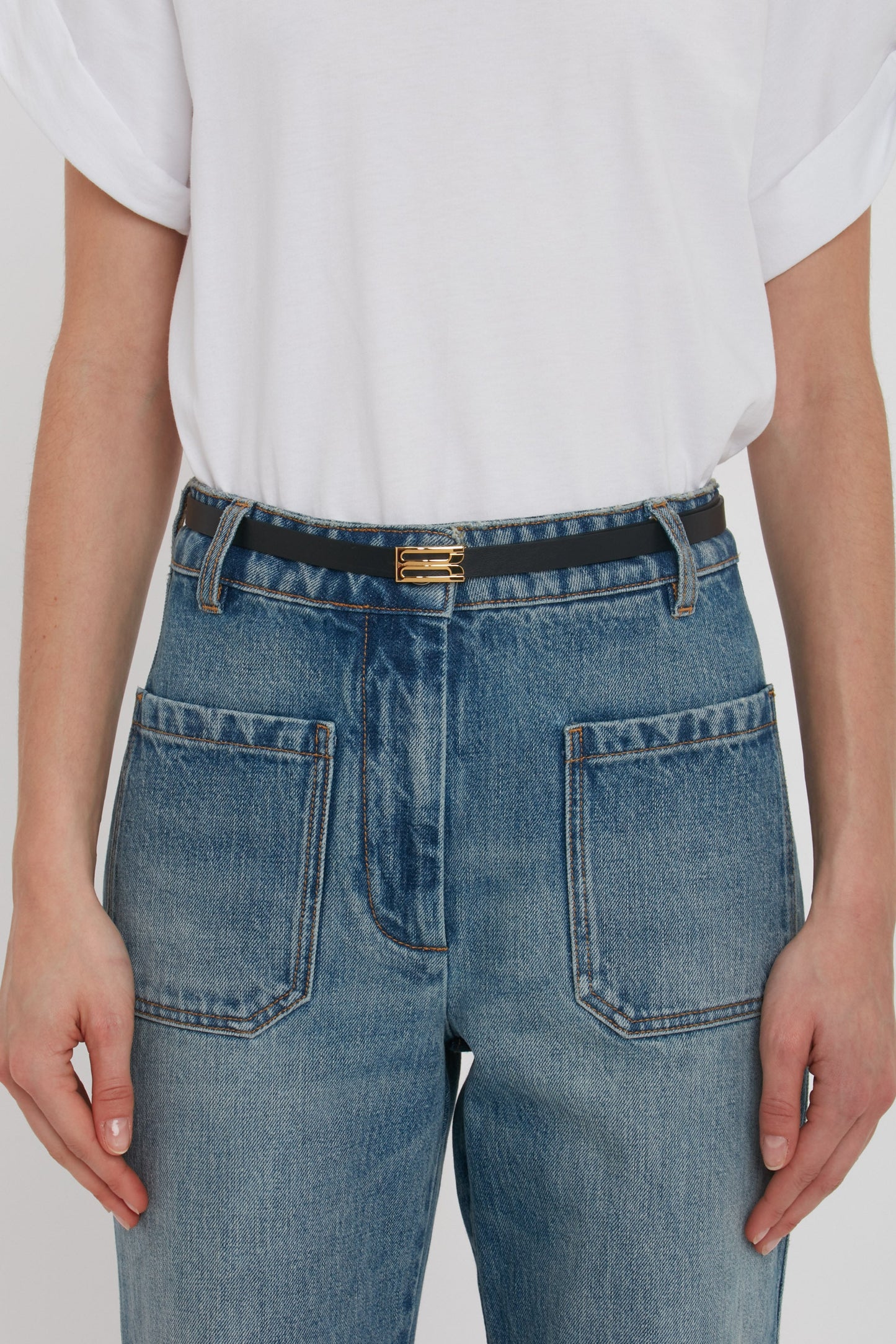 Micro Dorian Belt In Black Leather