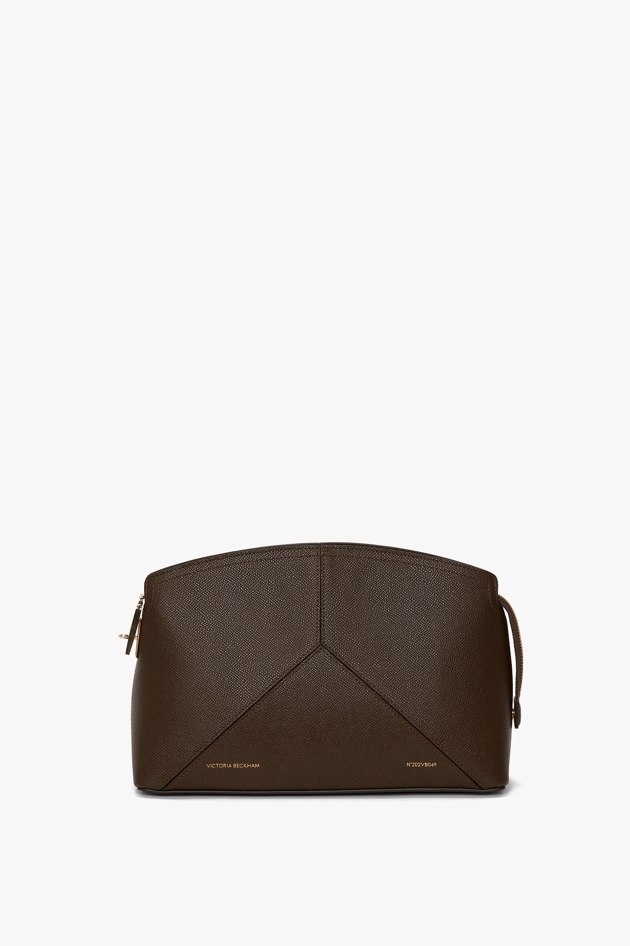 BECK Victoria Clutch Bag In Khaki Leather – Victoria Beckham Inc