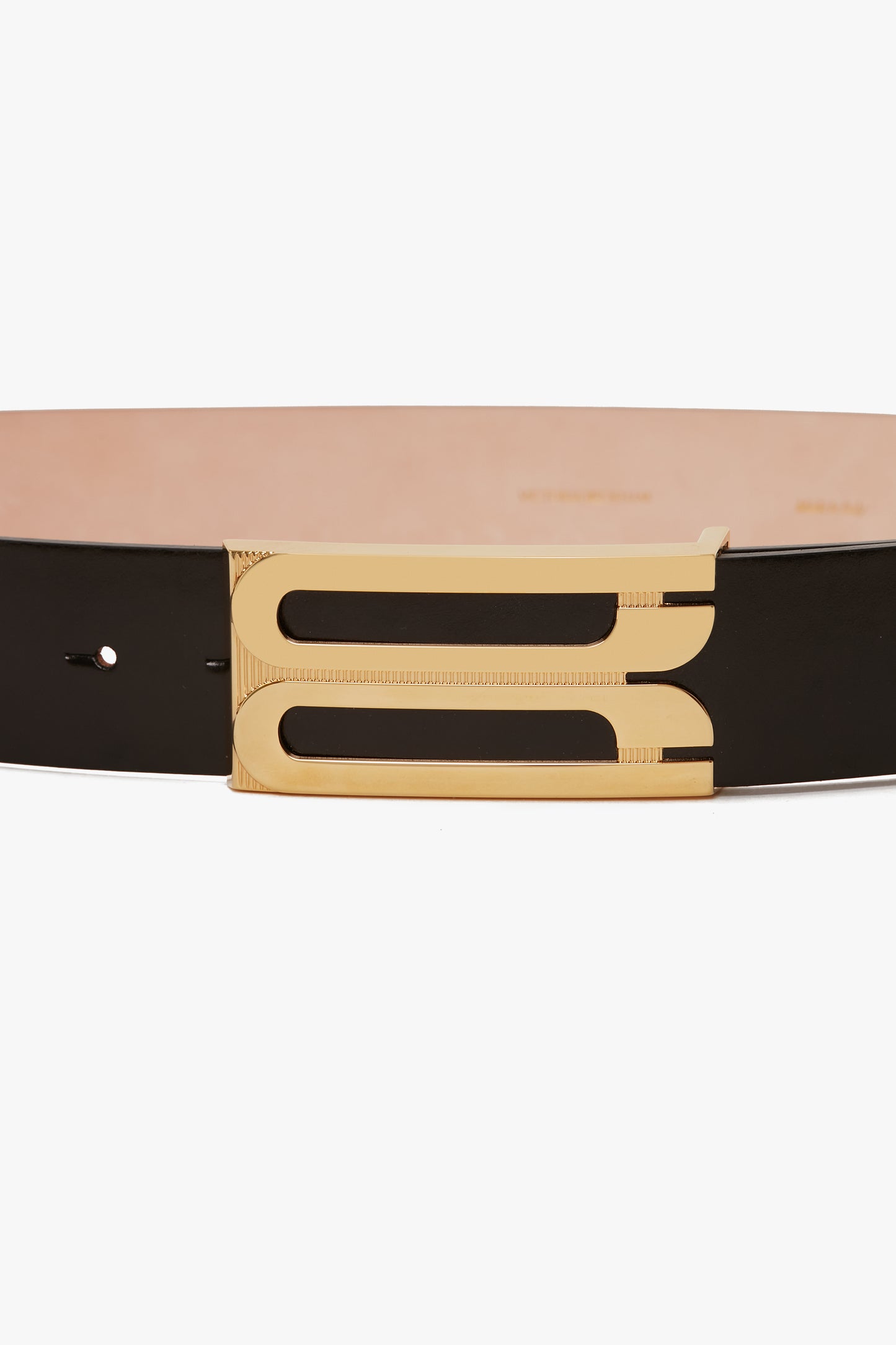 Jumbo Dorian Belt In Black Glossed Leather