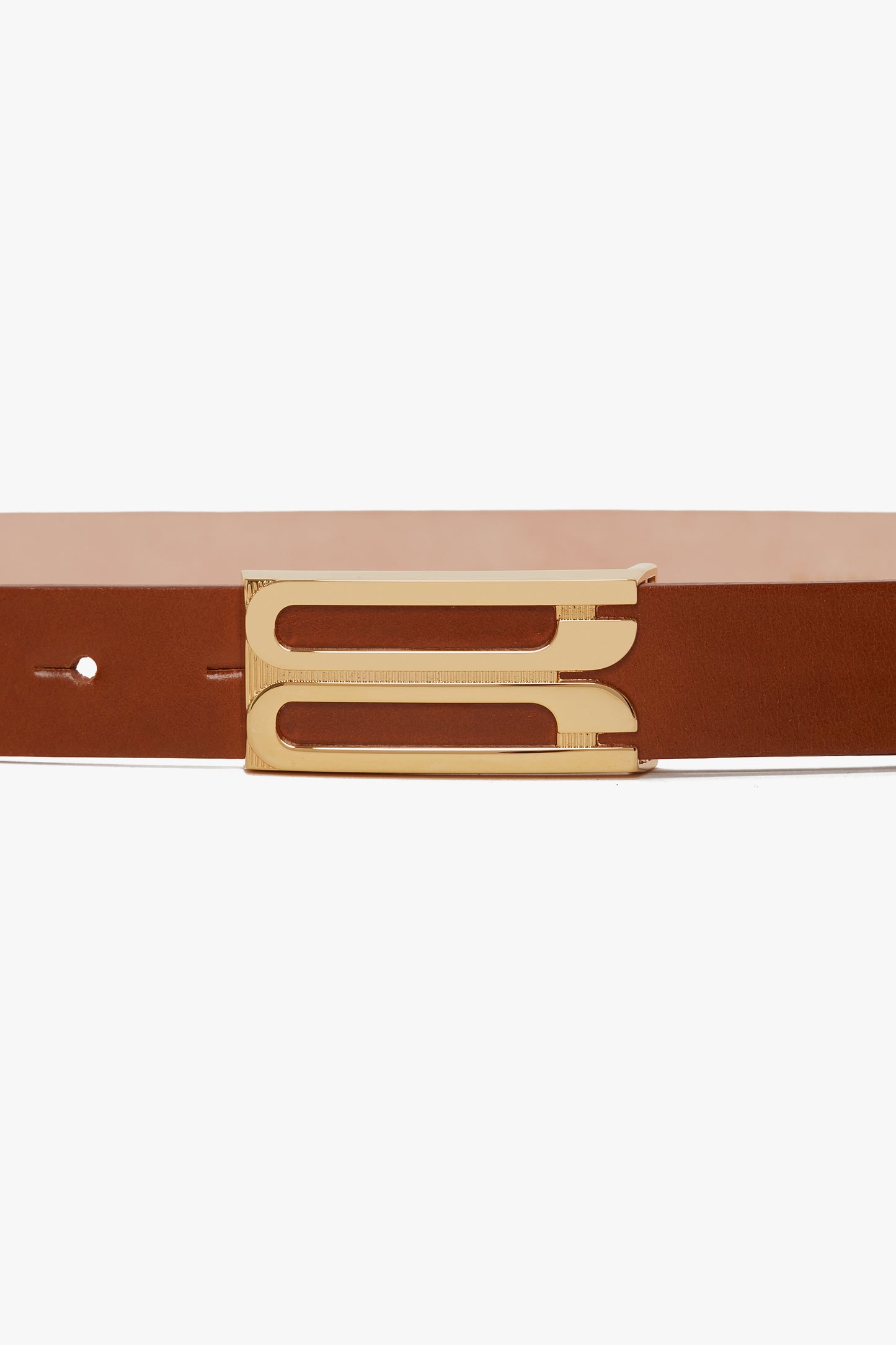 Dorian Belt In Tan Glossed Leather