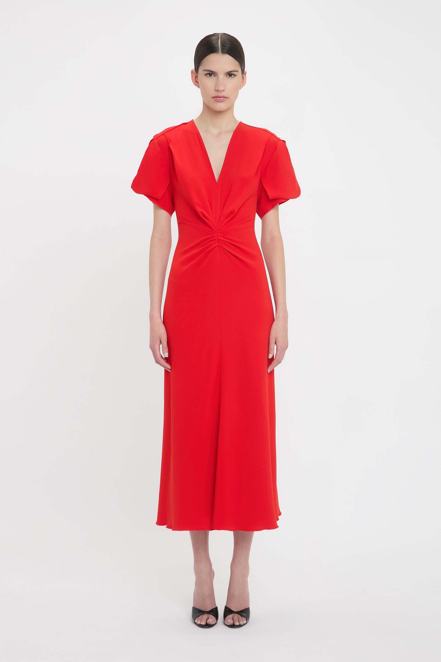 Eve Midi Dress In Tomato