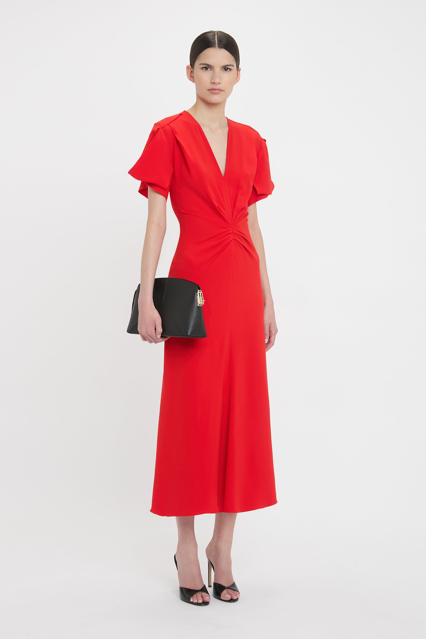 Eve Midi Dress In Tomato