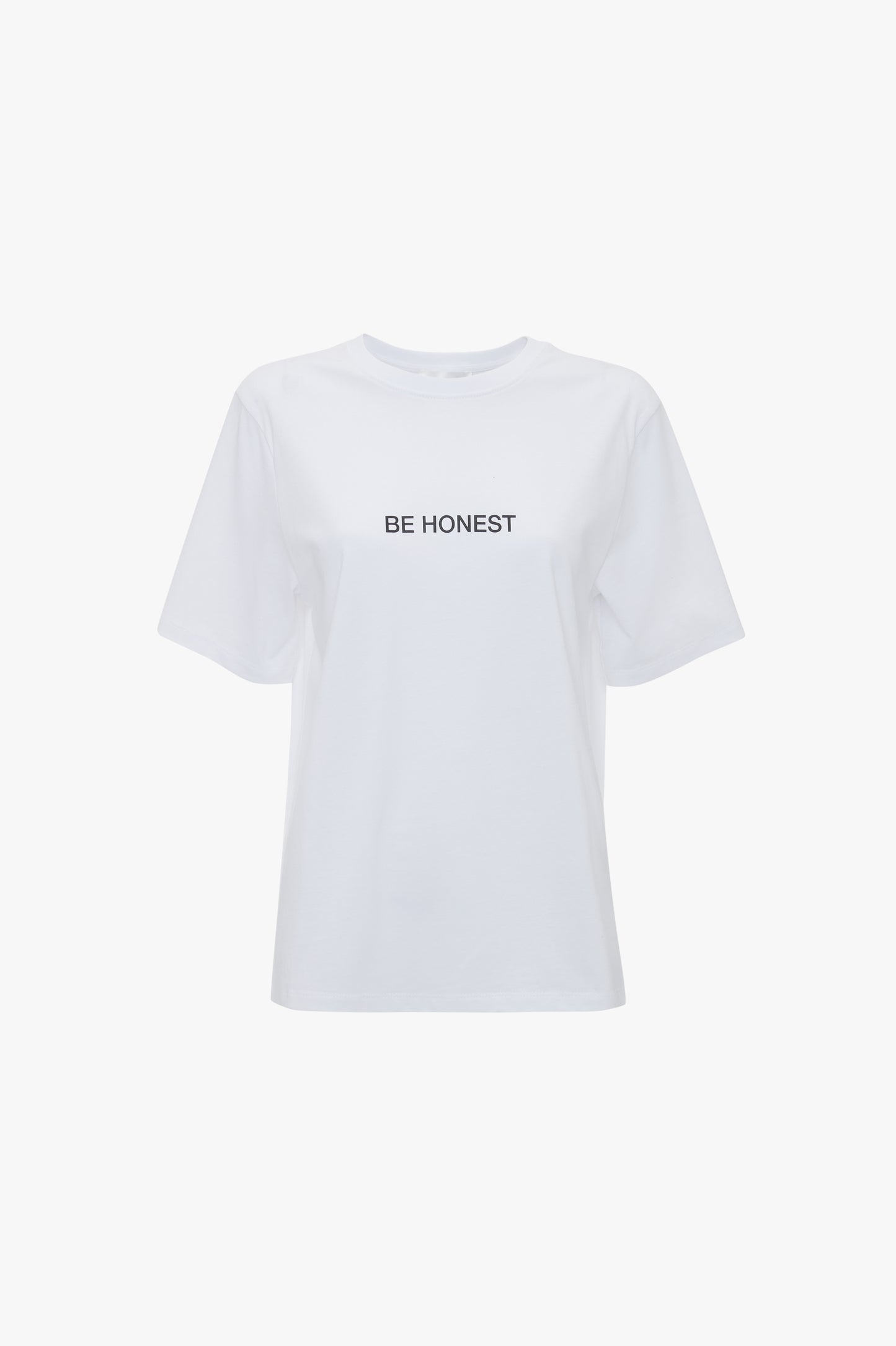 'Be Honest' Slogan T-Shirt In White