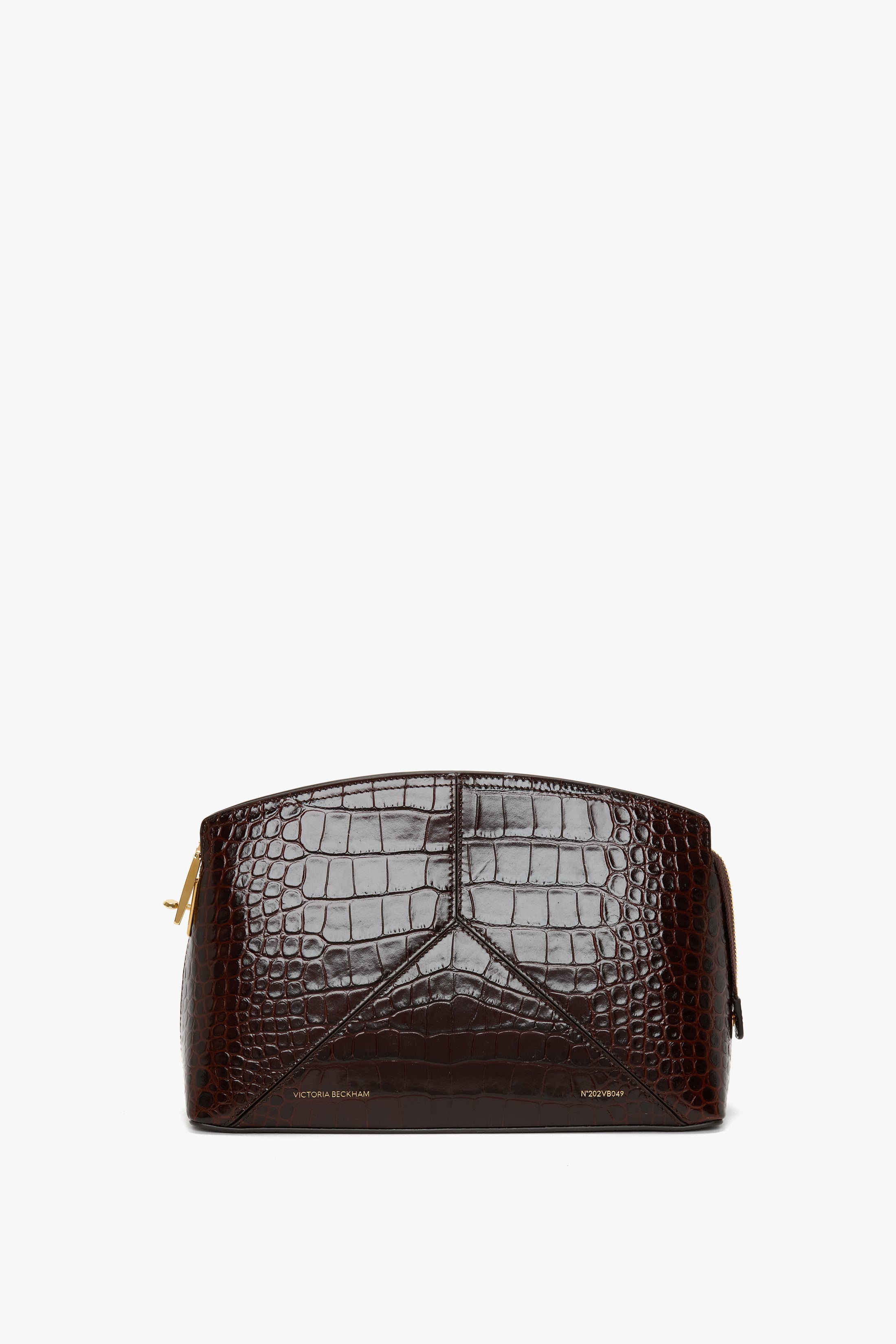 【VICTORIA BECKHAM】Victoria small paneled leather clutch Victoria Clutch Bag In Black Leather – Victoria Beckham Inc