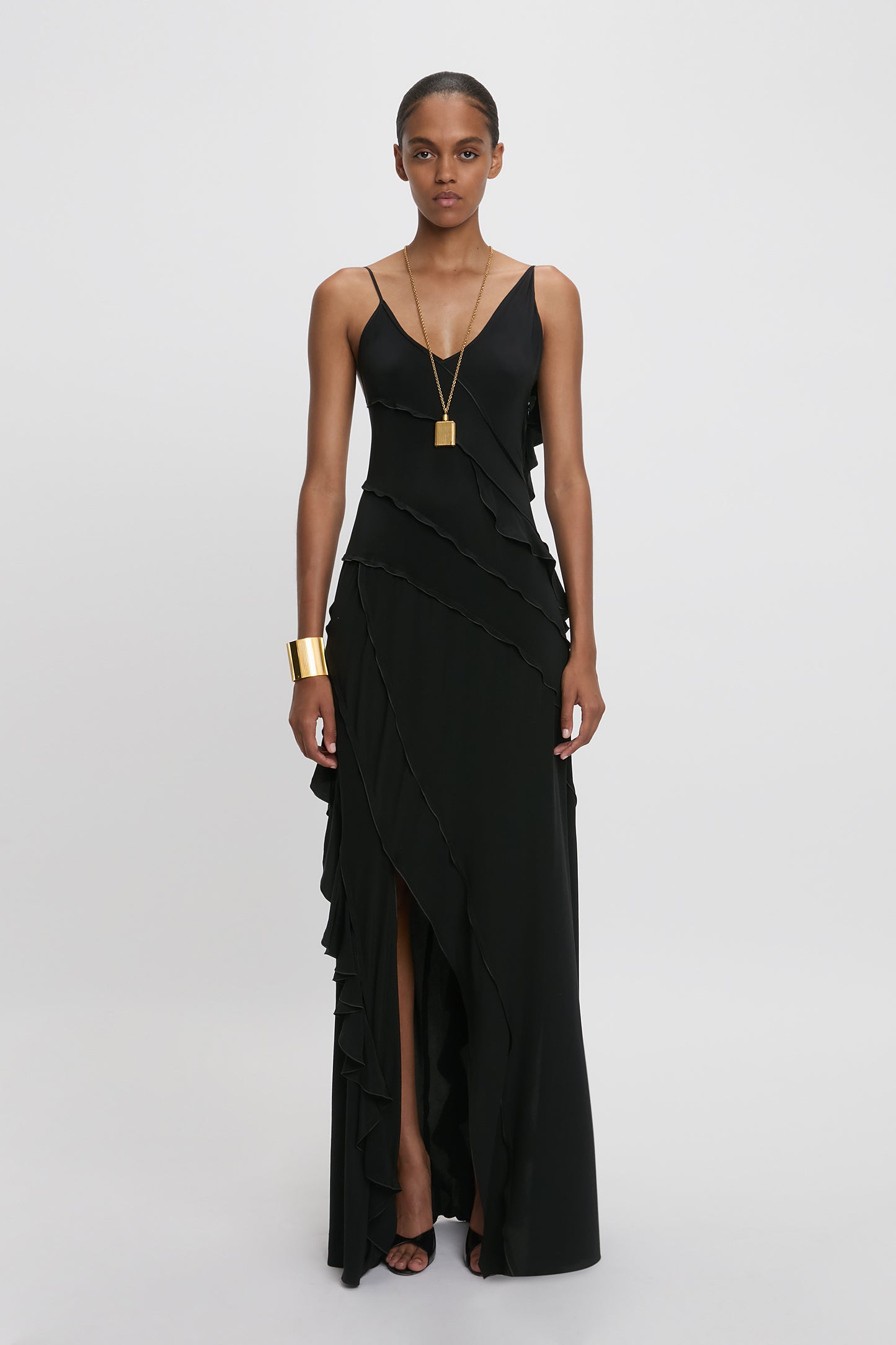 Frill Dress In Black