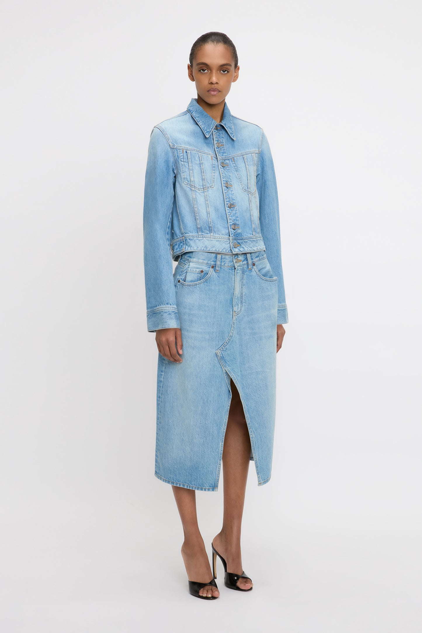 Denim Jacket In Light Blue Wash