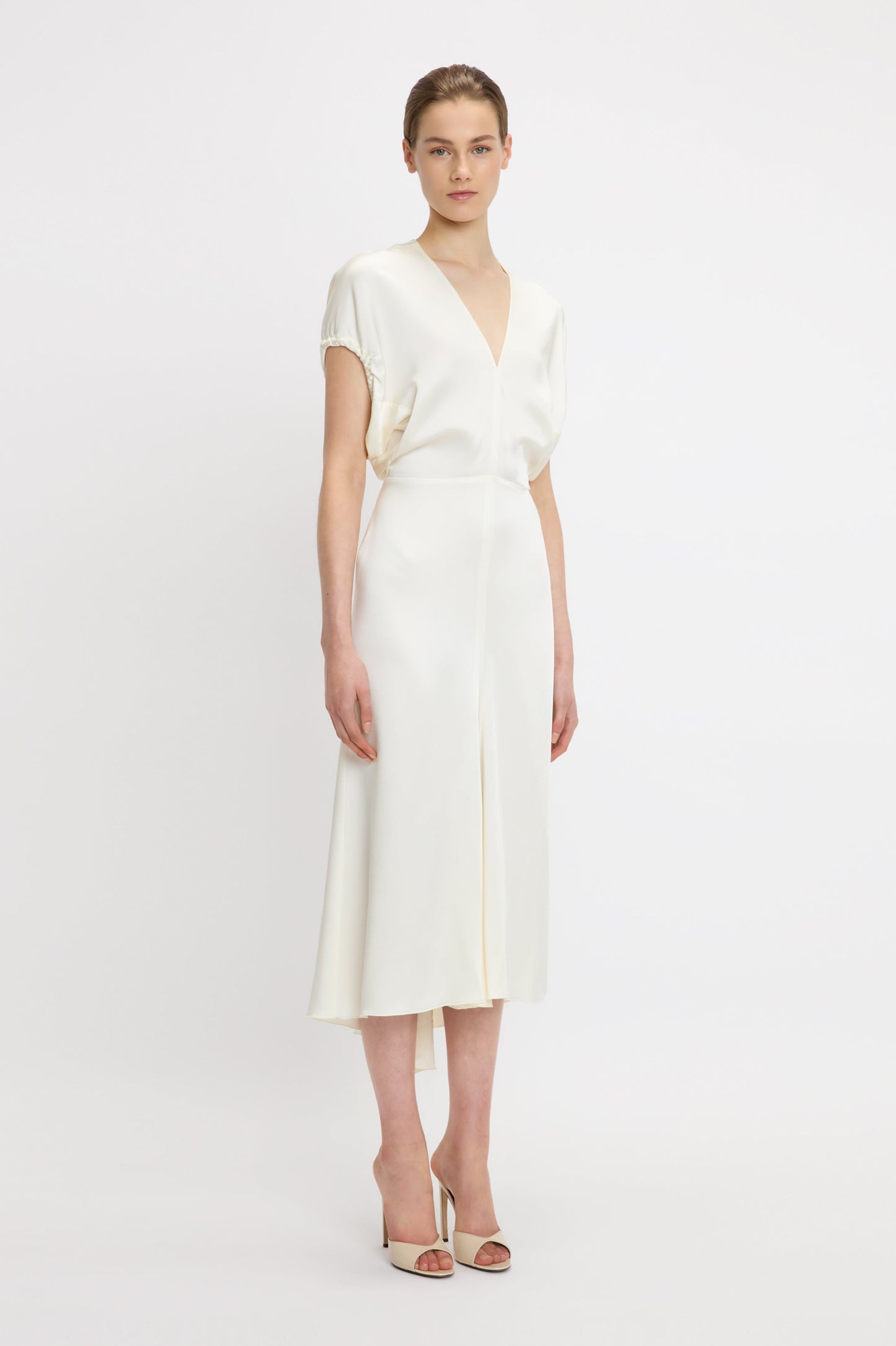 Edith Midi Dress In Ivory