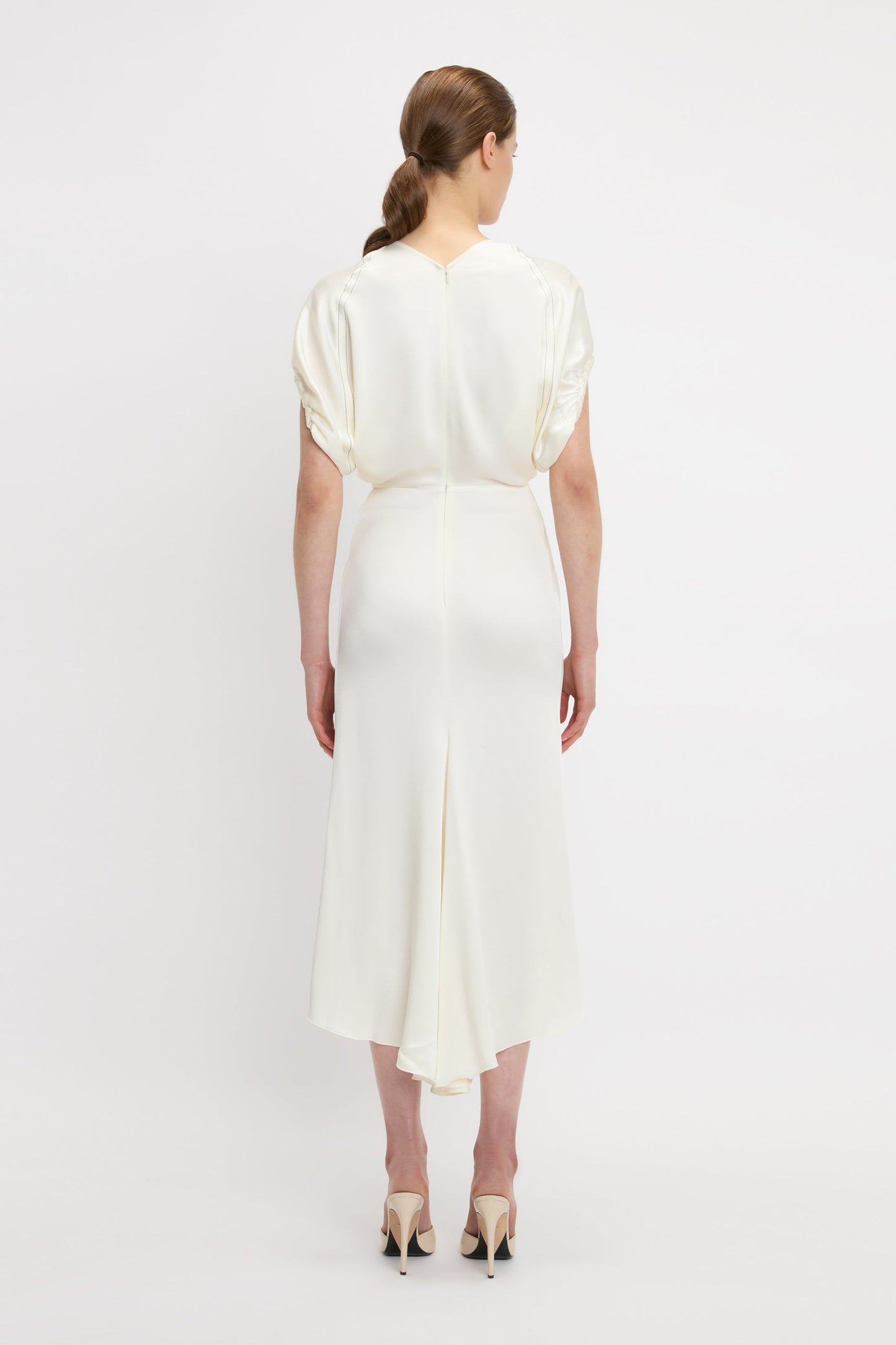 Edith Midi Dress In Ivory