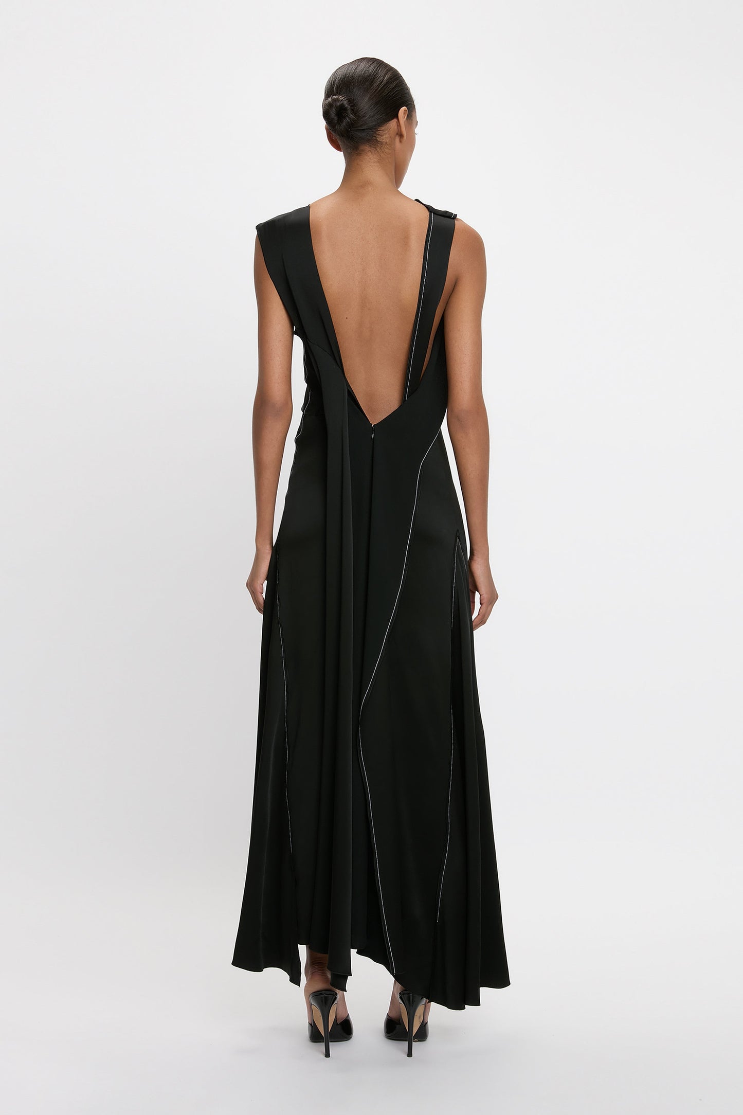 Lace Midi Dress In Black