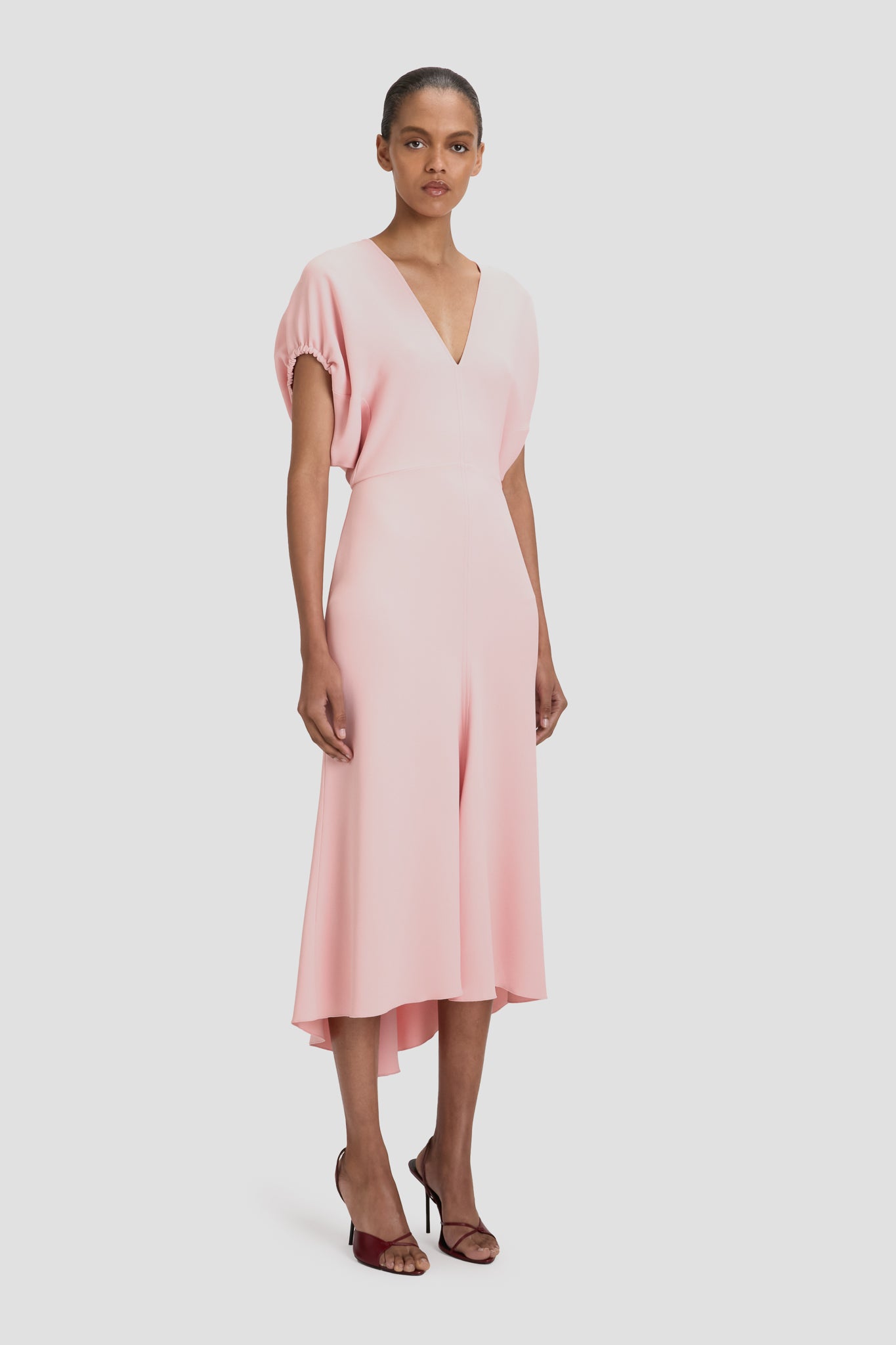 Edith Midi Dress In Antique Pink
