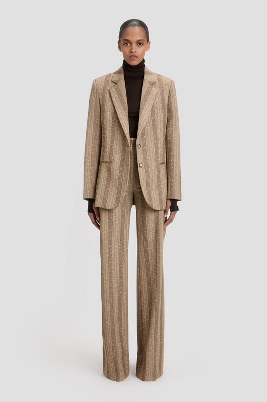 Tailored Jacket In Beige-Pistachio