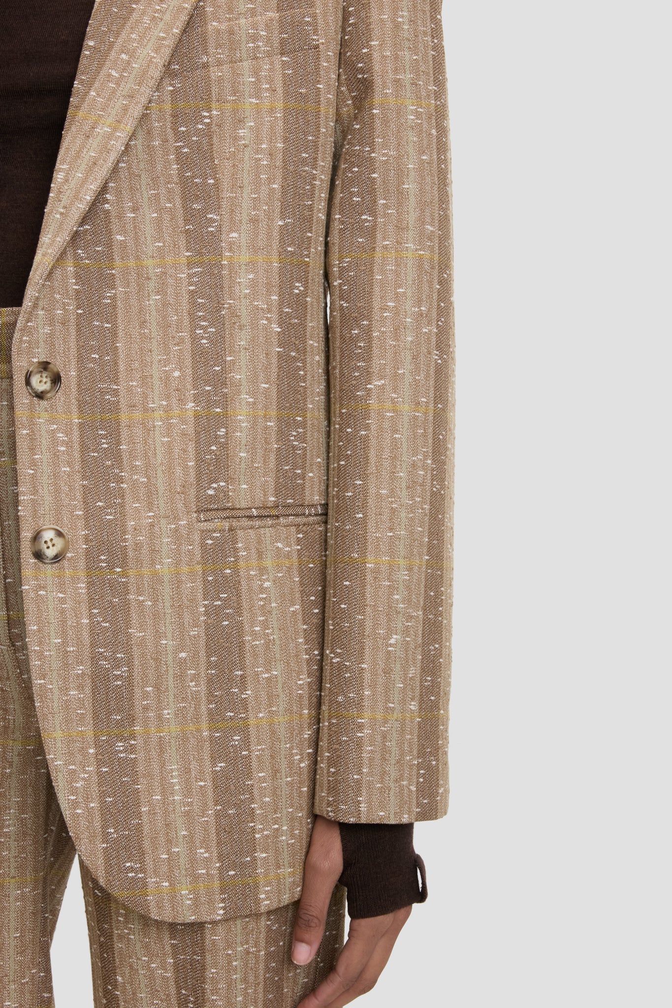 Tailored Jacket In Beige-Pistachio