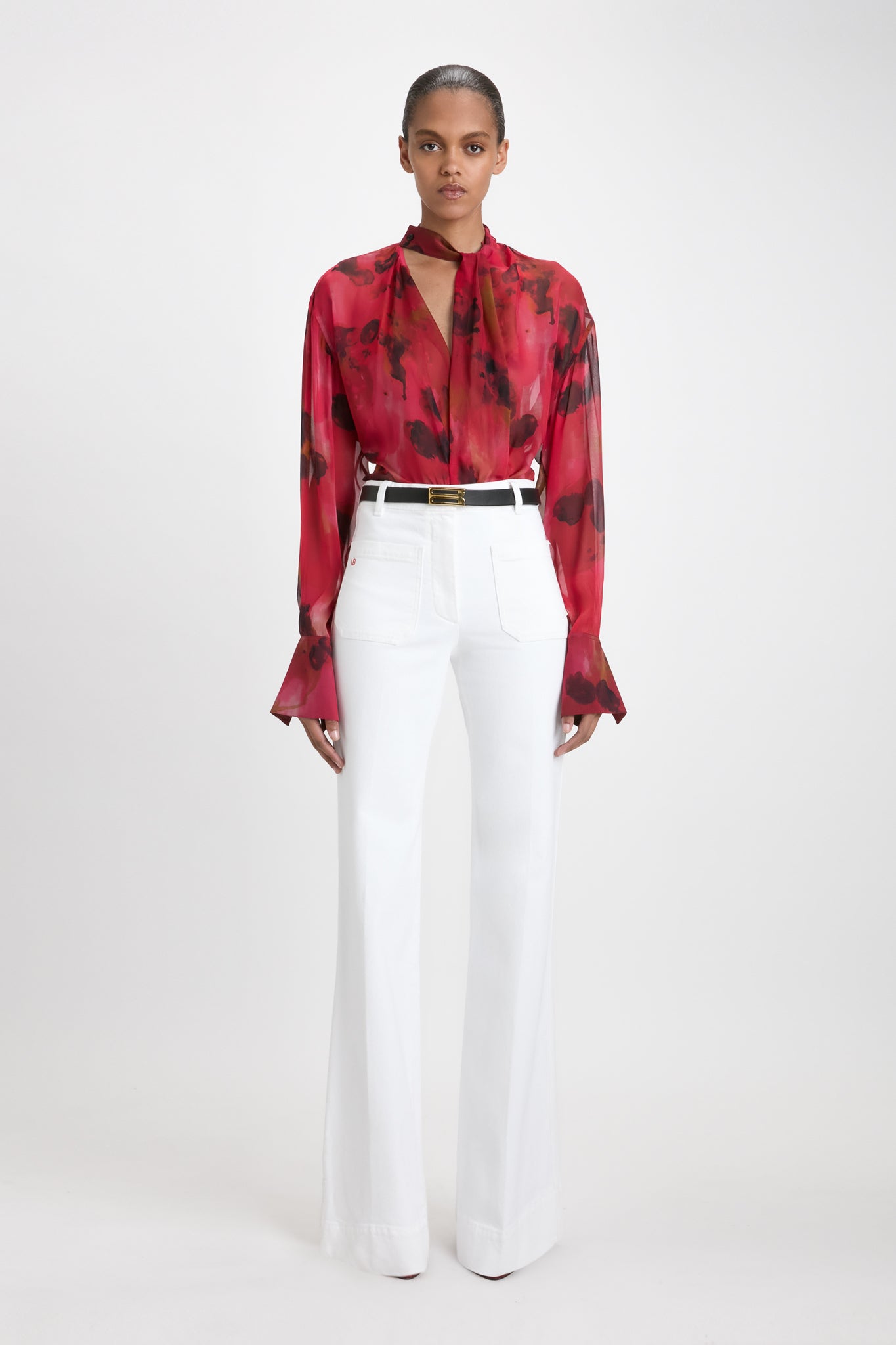 Alina High Waisted Short Jean In Washed White