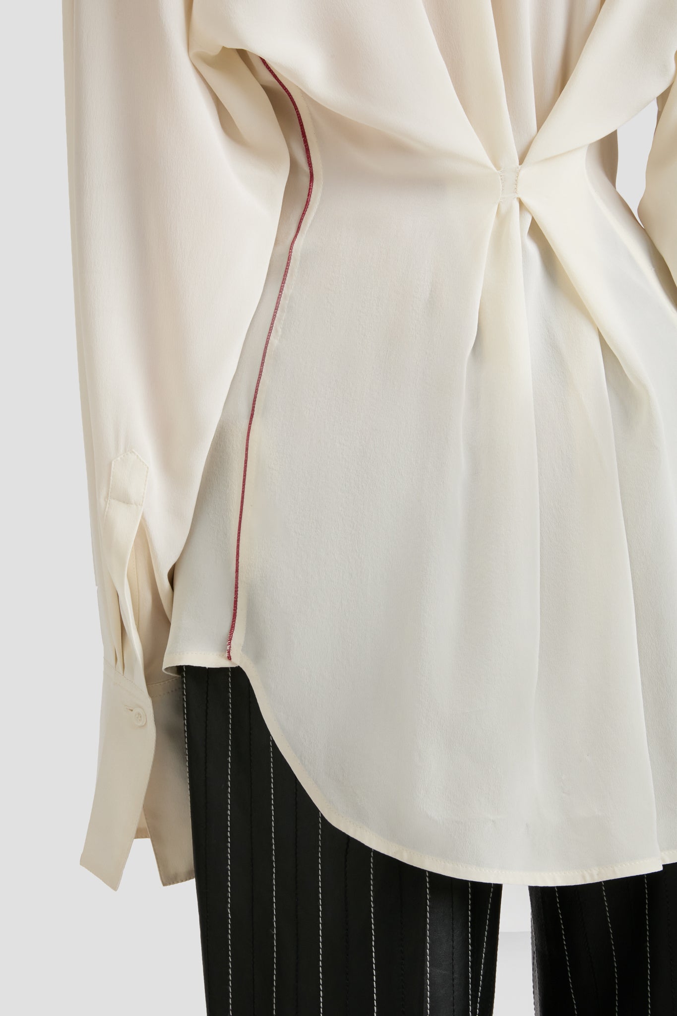 Draped Blouse In Ivory