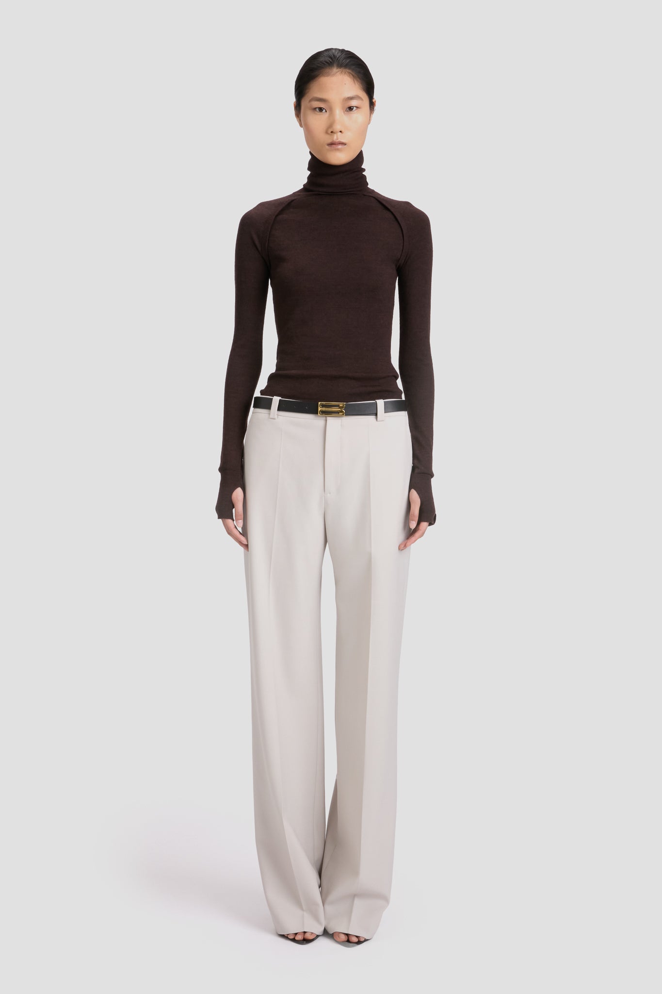 Classic Straight Leg Trouser In Pumice