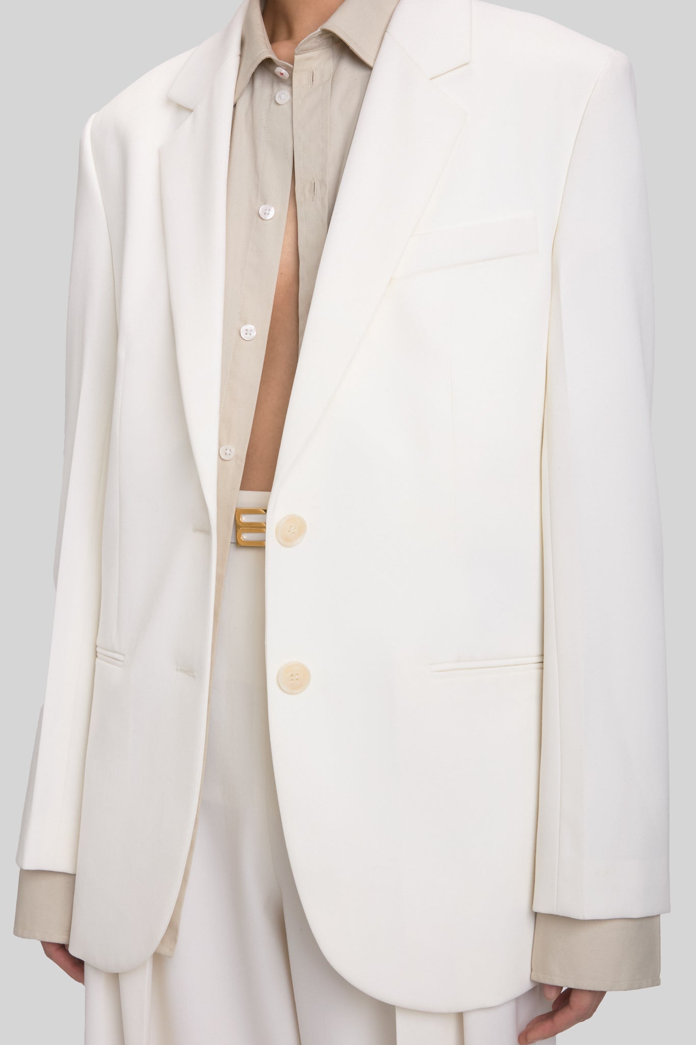 Classic Tailored Jacket In Ivory
