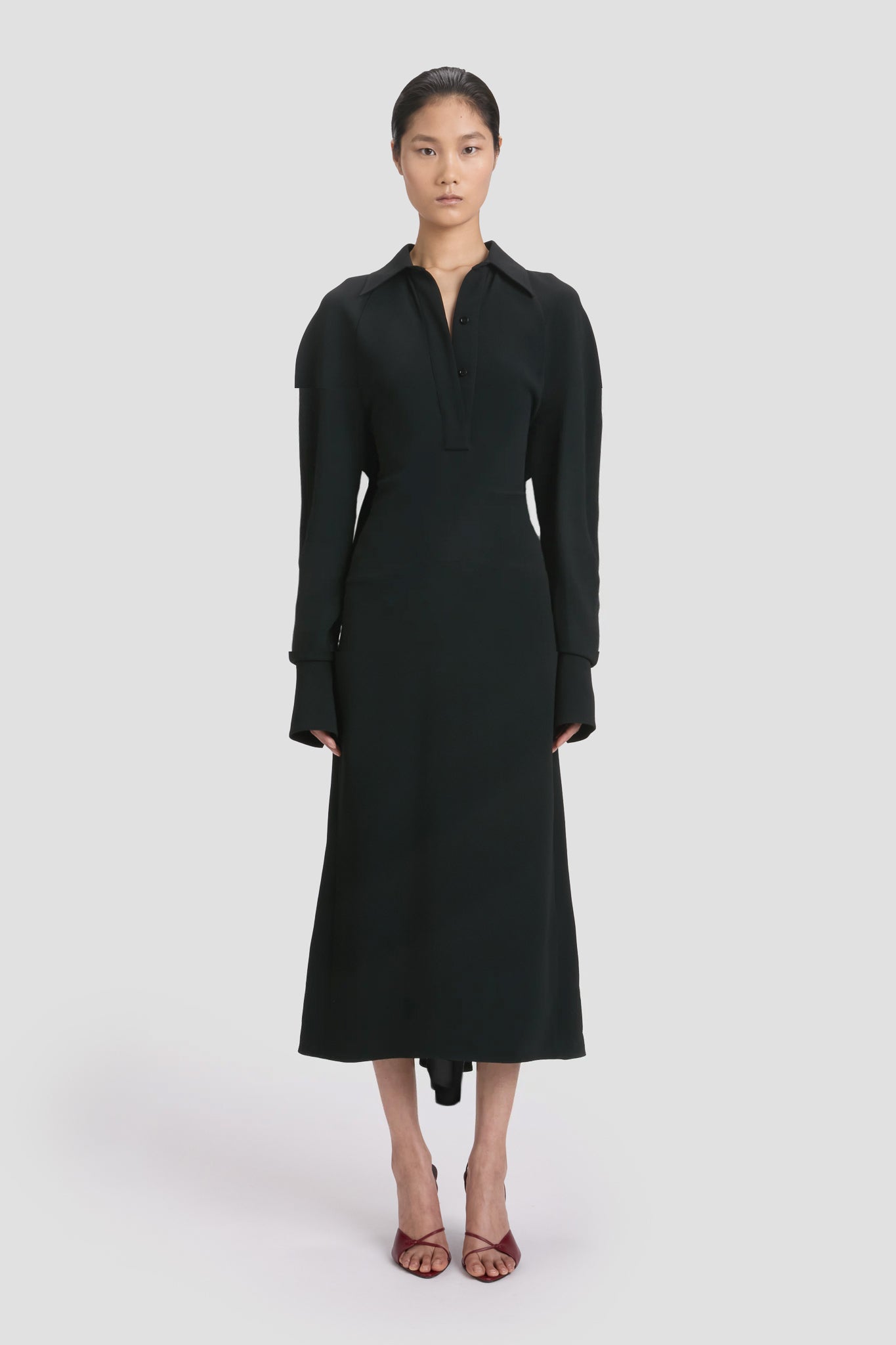 オールインワン・サロペット Victoria Beckham Long Sleeve Polo Collar Midi' Dress 20250407_VB__0204_1500x.jpg?v=