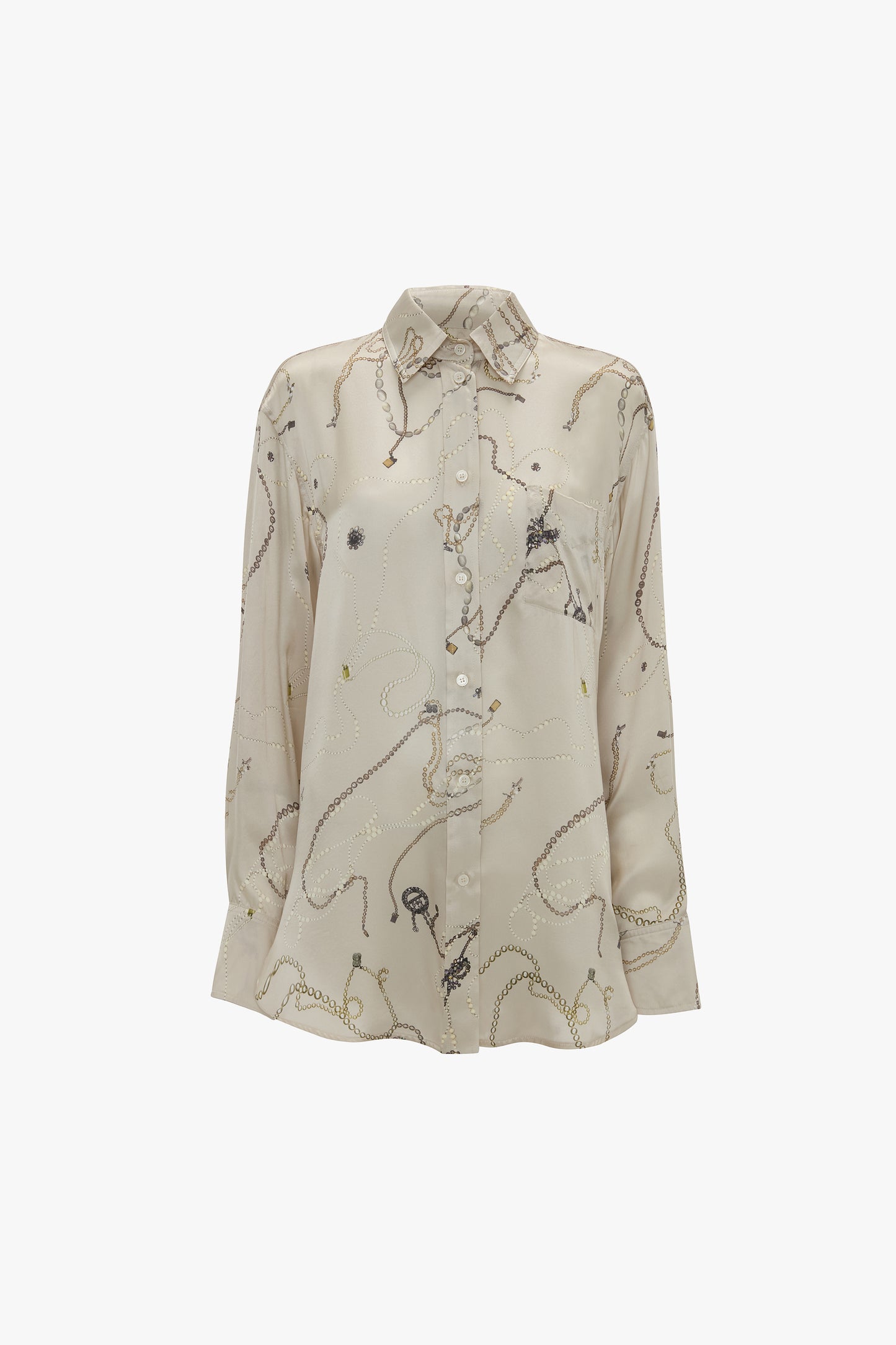 Pyjama Shirt In Pumice Jewellery Print