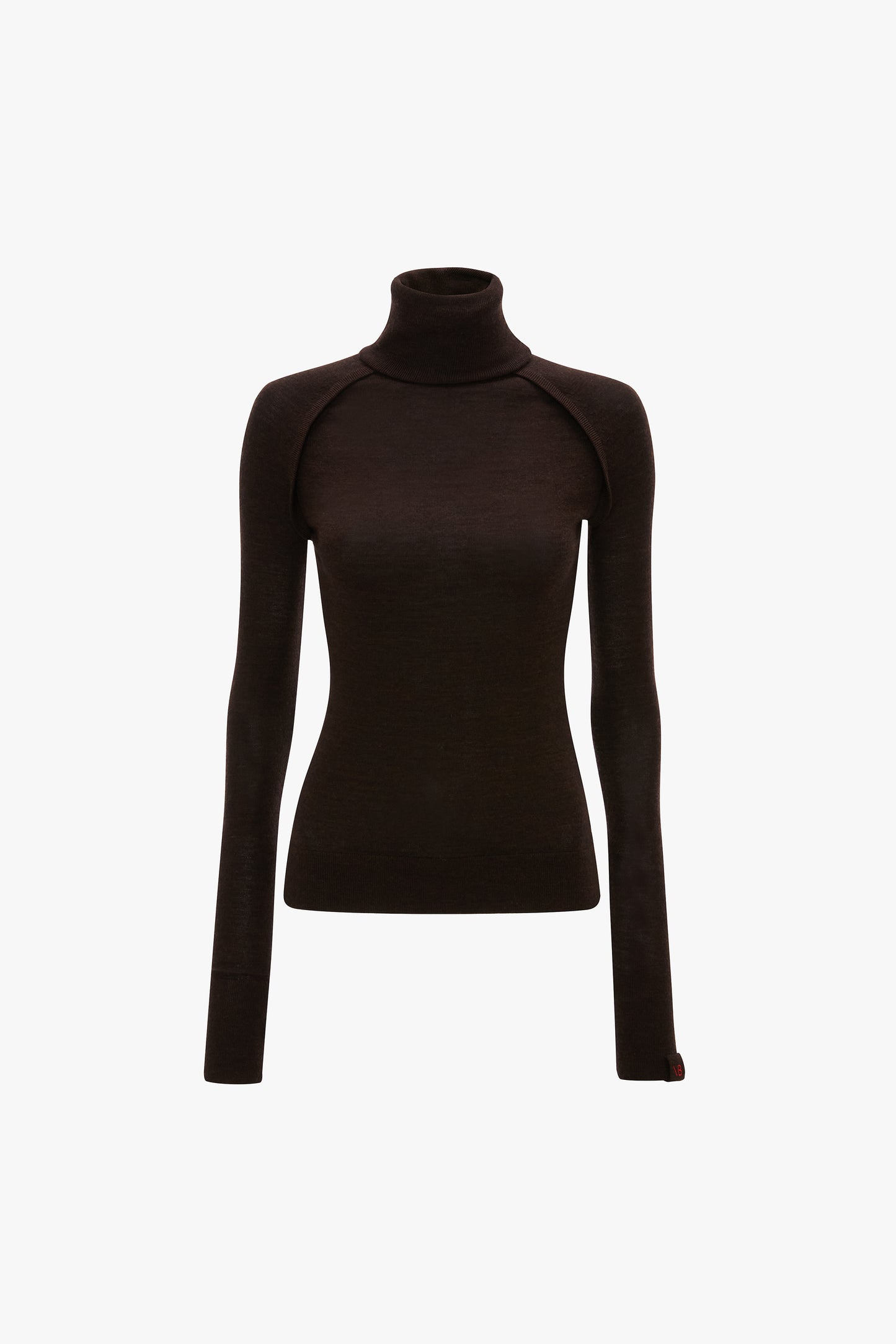 High Neck Top In Dark Chocolate