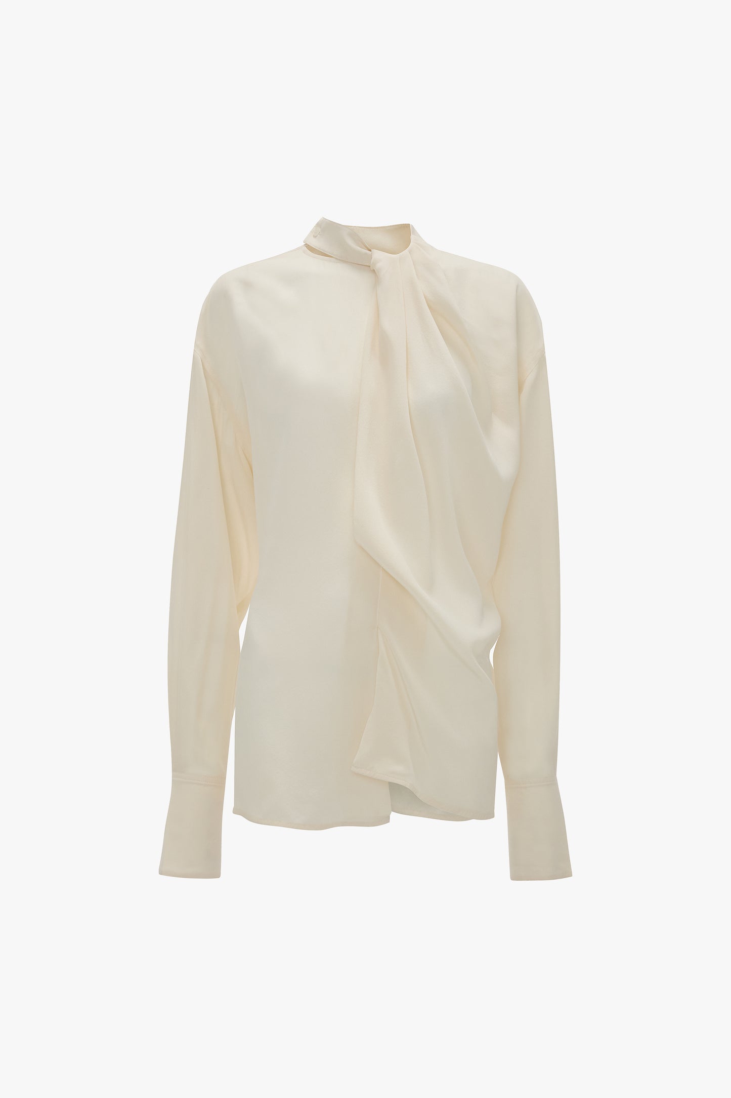 Draped Blouse In Ivory