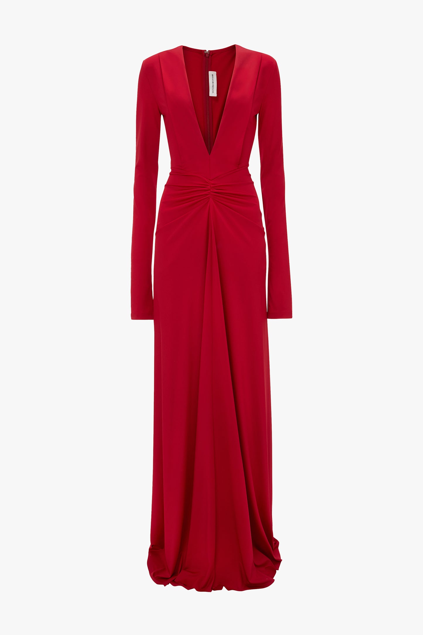 Deep V-Neck Gown In Rose
