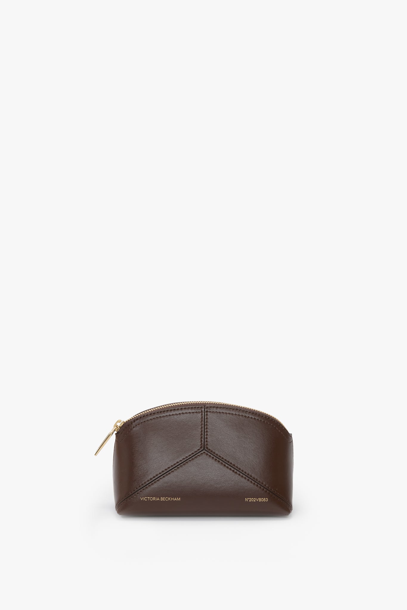 Victoria Mini Travel Pouch In Dark Brown Leather – Victoria