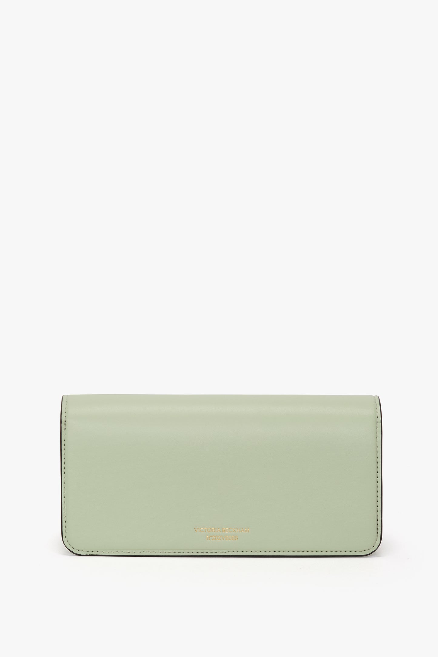 202 Clutch Bag In Pale Green Leather