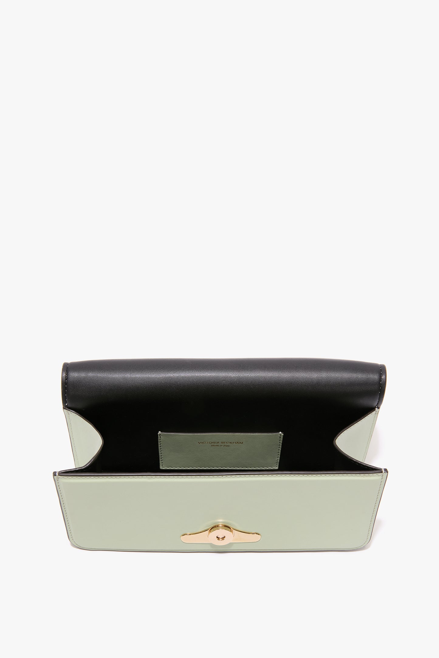 202 Clutch Bag In Pale Green Leather
