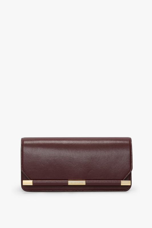 202 Clutch Bag In Burgundy Leather