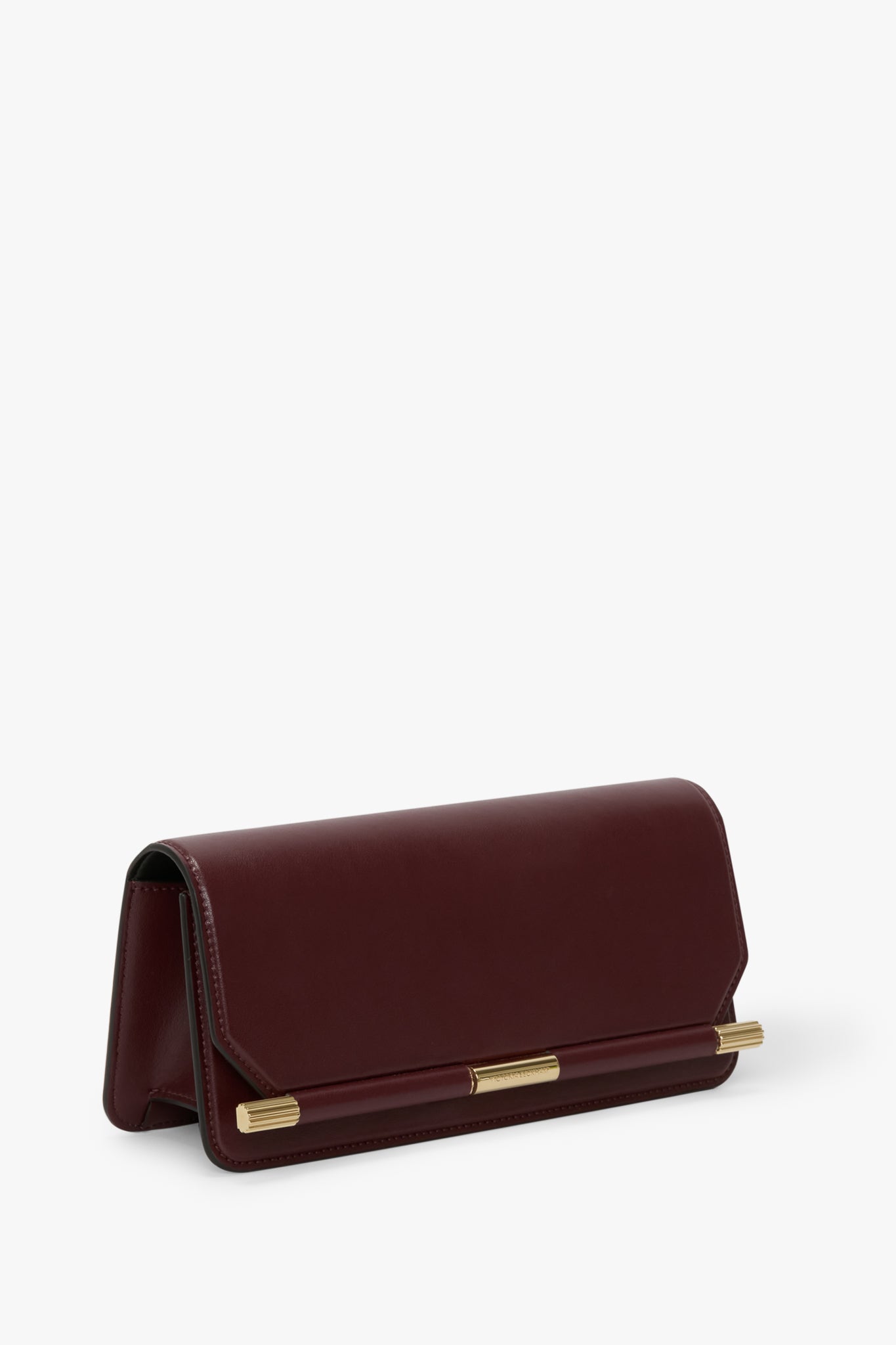 202 Clutch Bag In Burgundy Leather