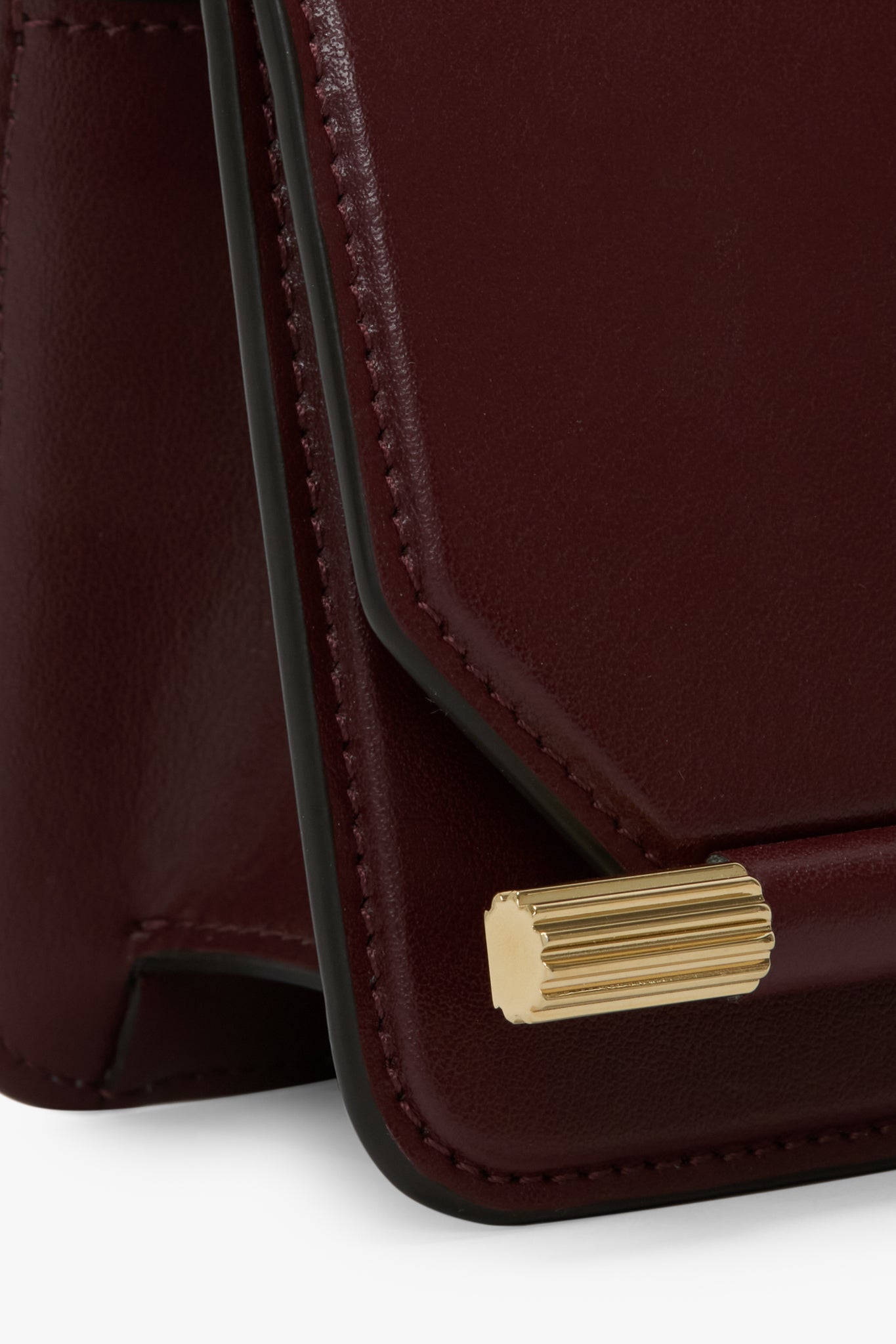 202 Clutch Bag In Burgundy Leather