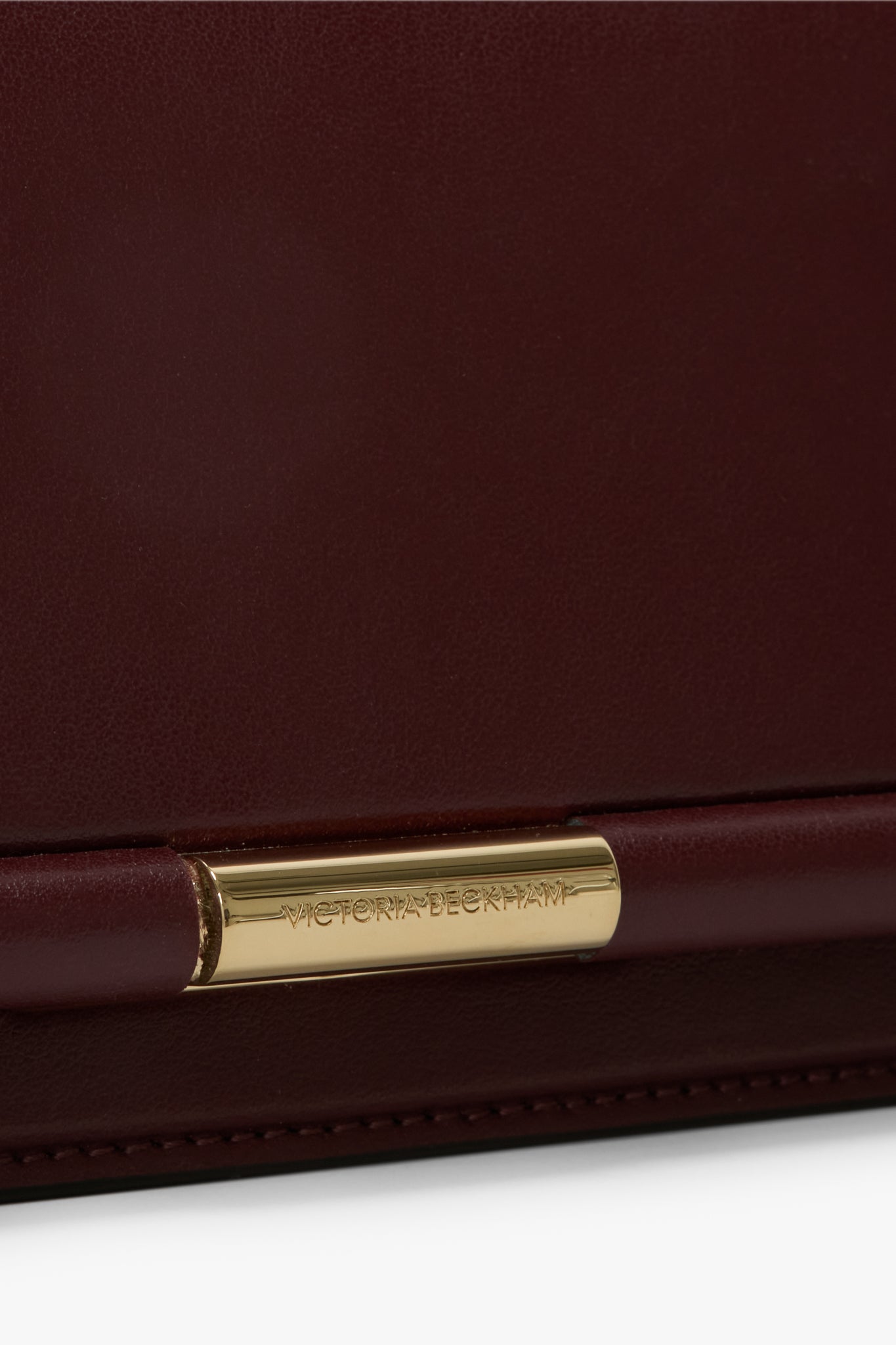 202 Clutch Bag In Burgundy Leather