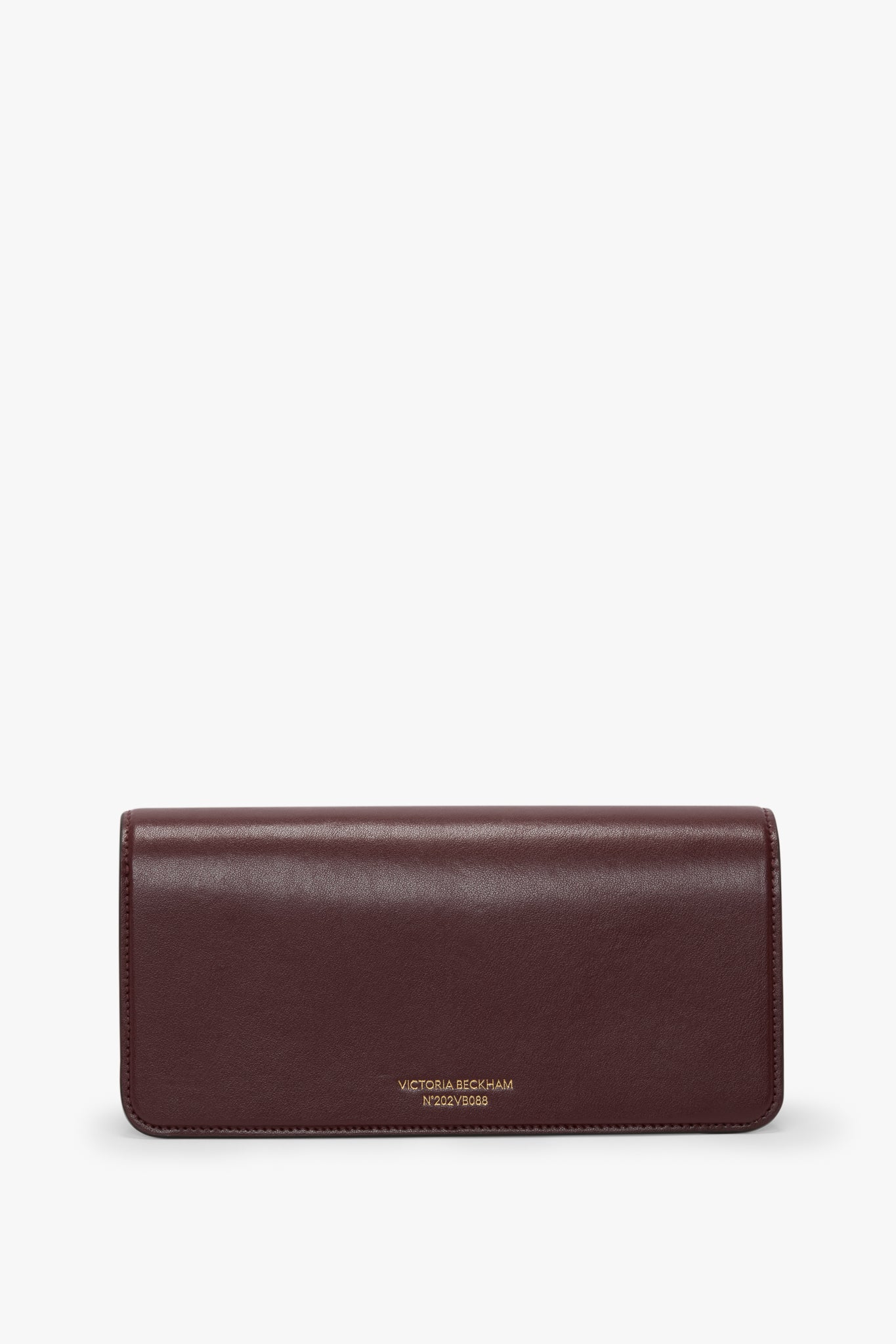 202 Clutch Bag In Burgundy Leather