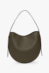 Dia Hobo Bag In Dark Khaki Smooth Leather