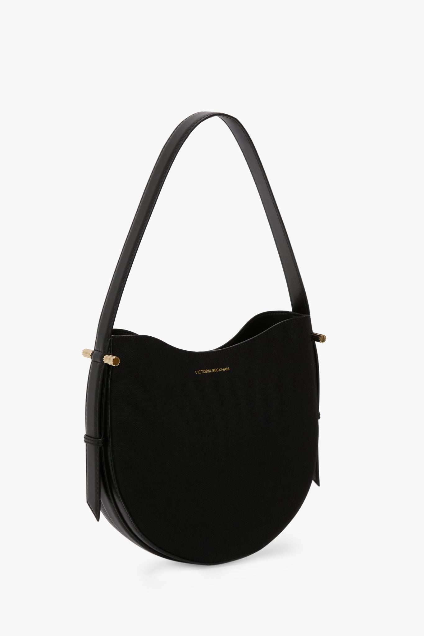 Medium Dia Hobo Bag In Black Canvas