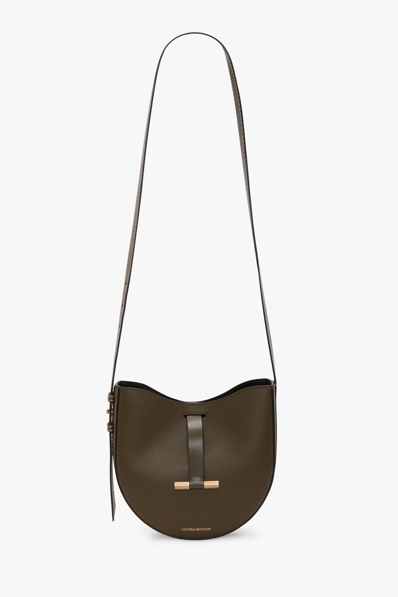 Dia Crossbody Bag In Dark Khaki Leather