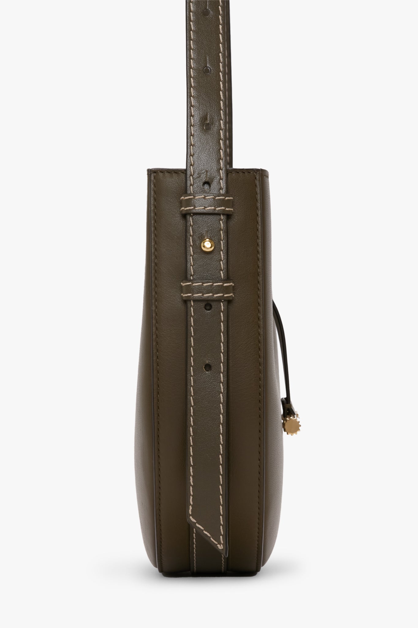 Dia Crossbody Bag In Dark Khaki Leather