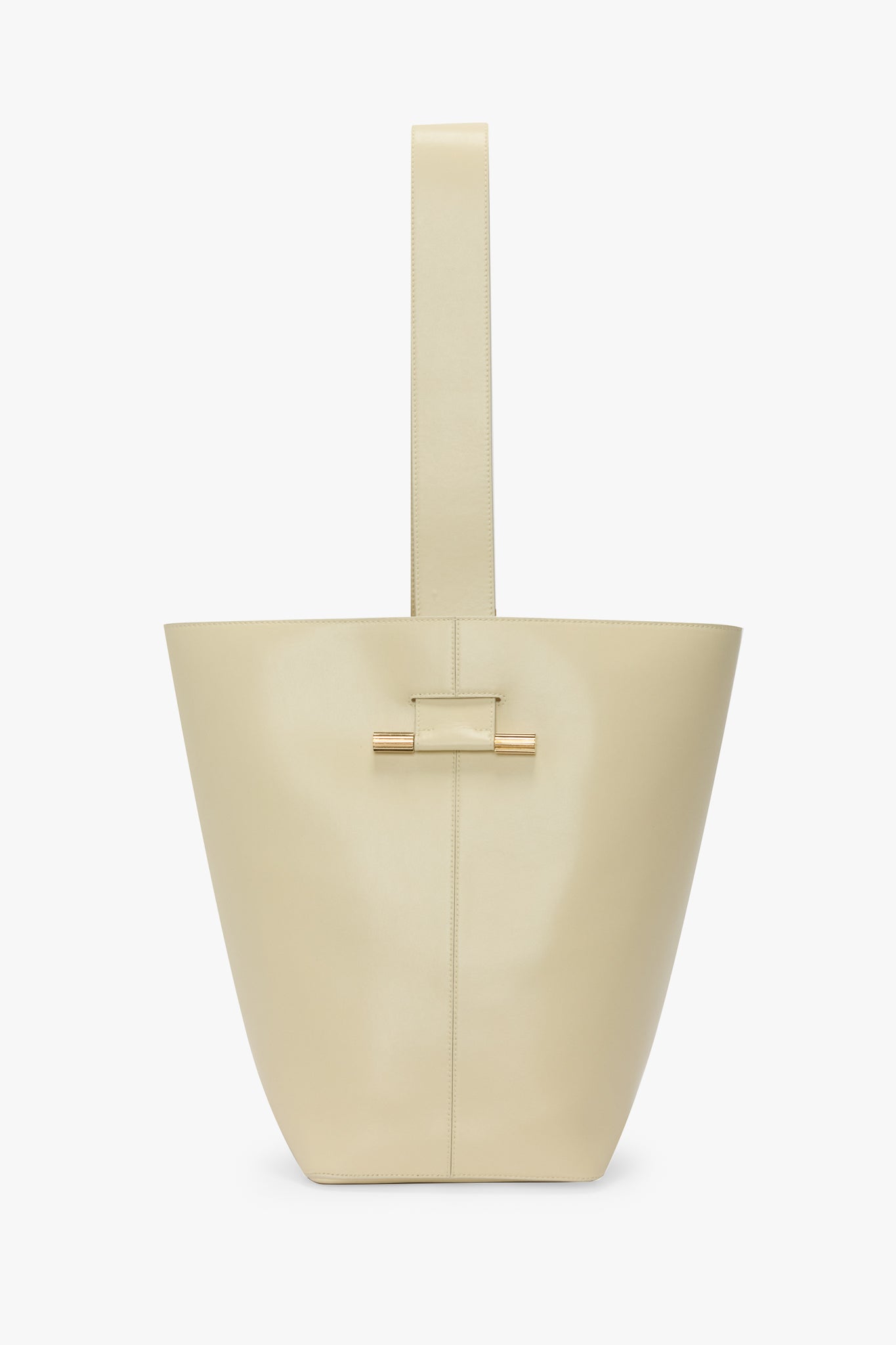 Dia Bucket Bag In Ivory Leather