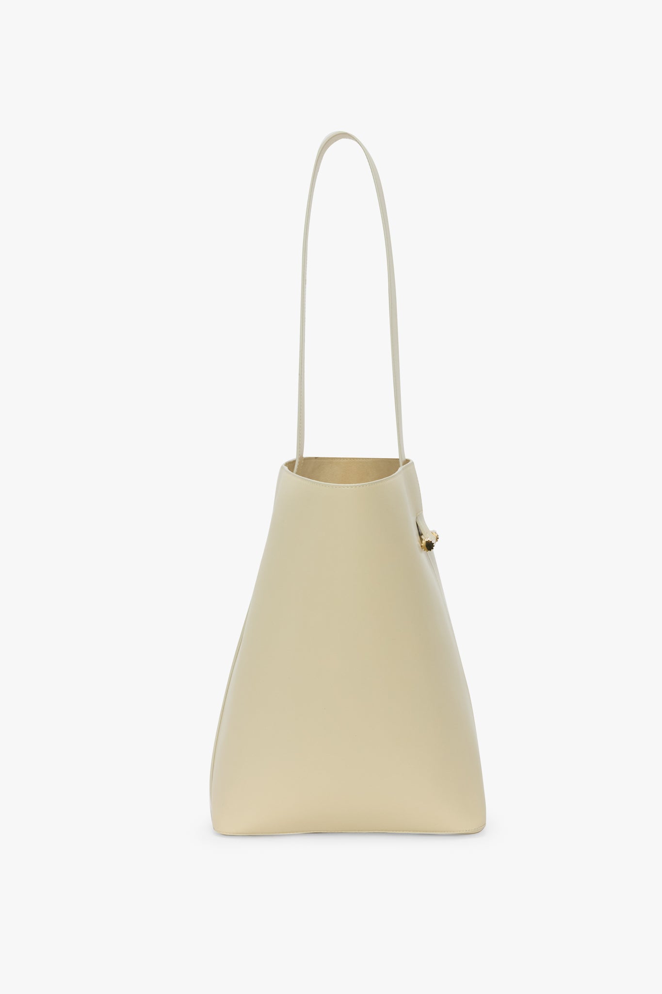Dia Bucket Bag In Ivory Leather