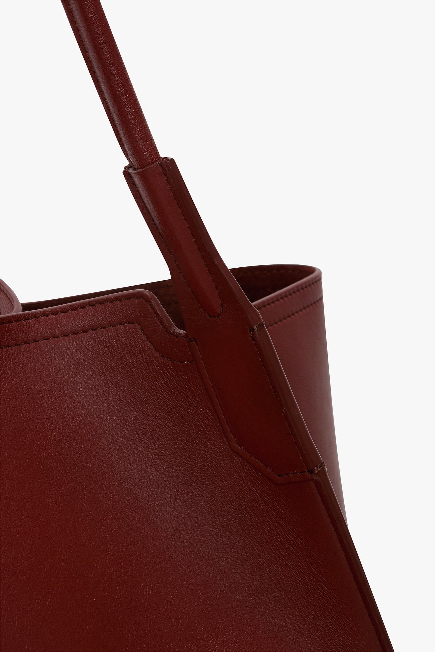 Large Victoria Tote Bag In Brick Red Soft Leather