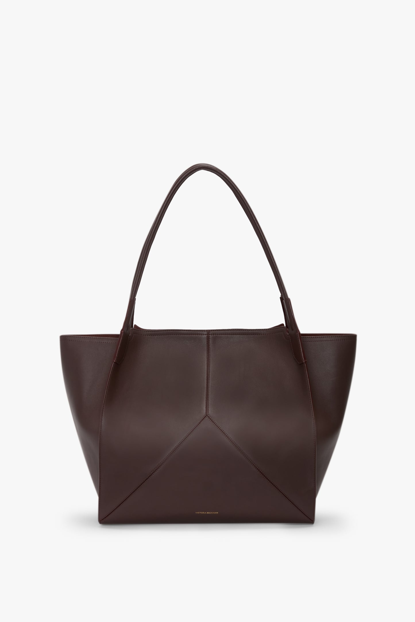 Large Victoria Tote Bag In Burgundy Soft Leather