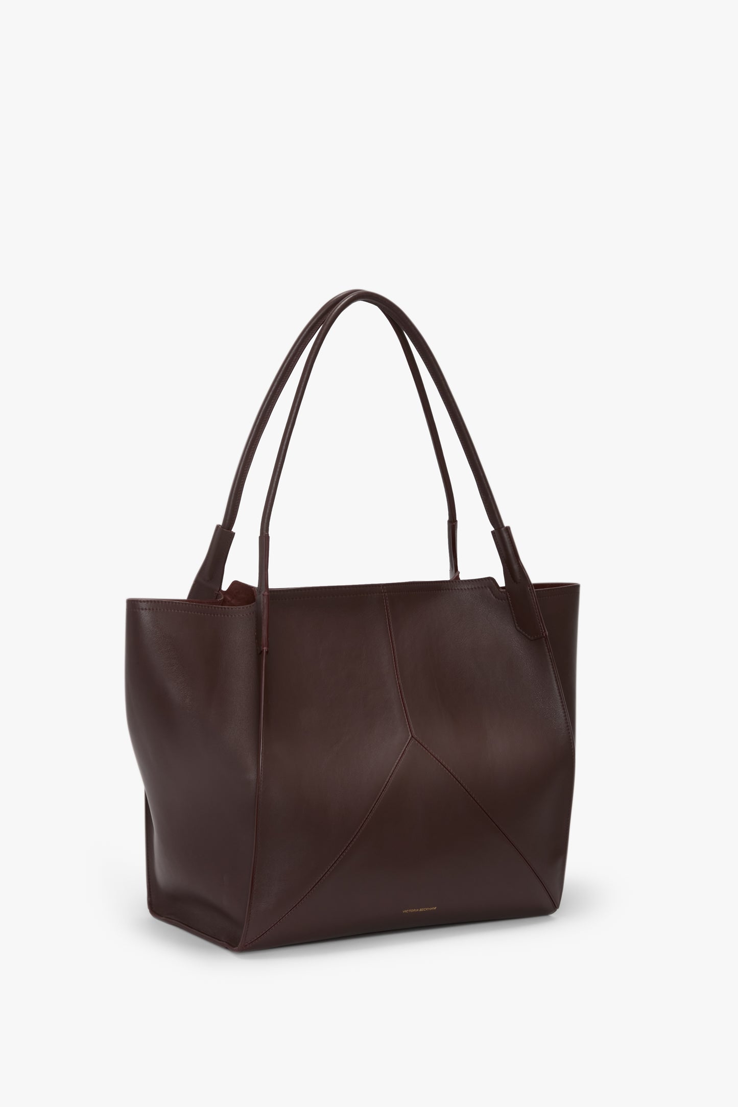 Large Victoria Tote Bag In Burgundy Soft Leather