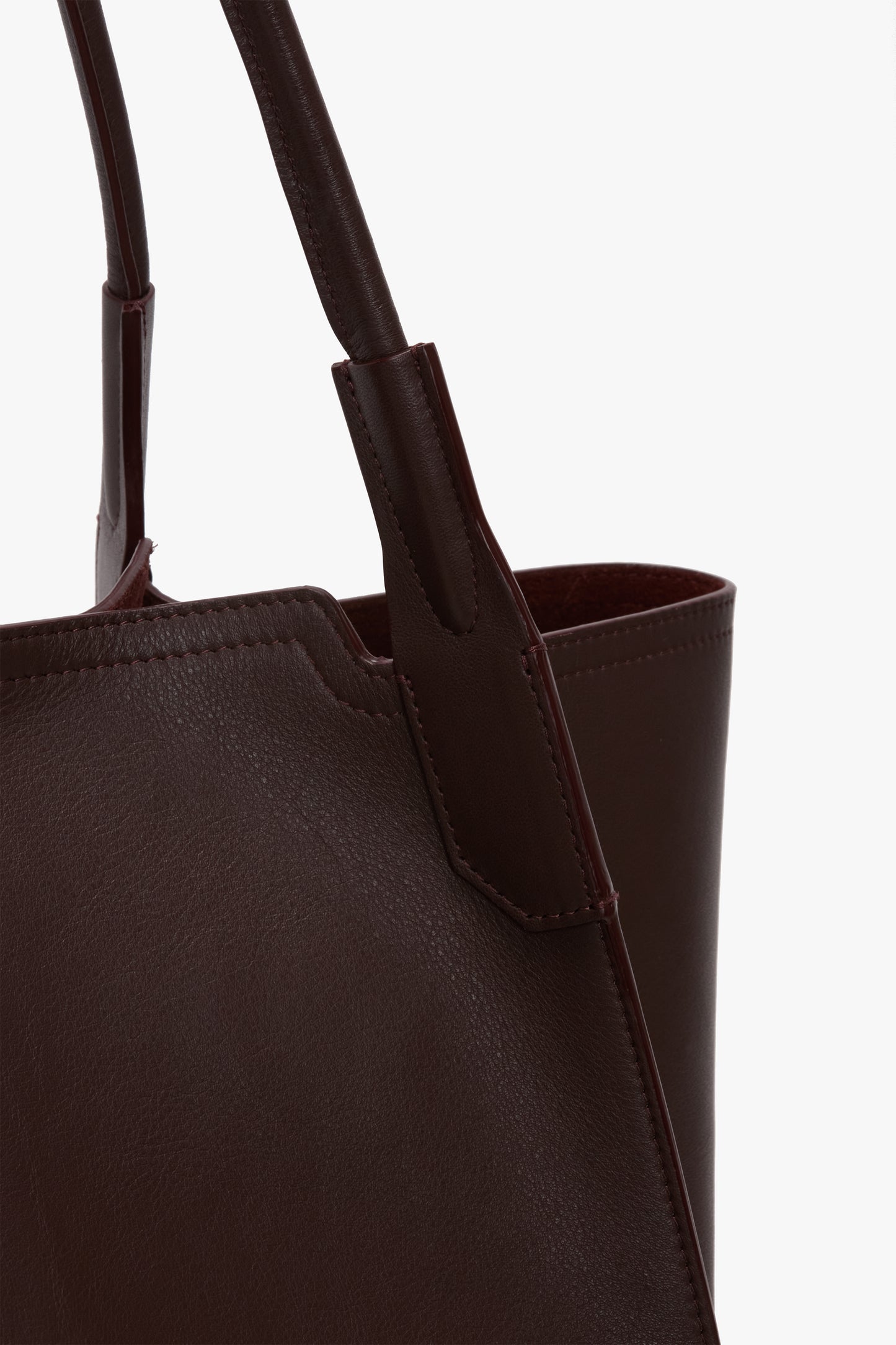 Large Victoria Tote Bag In Burgundy Soft Leather