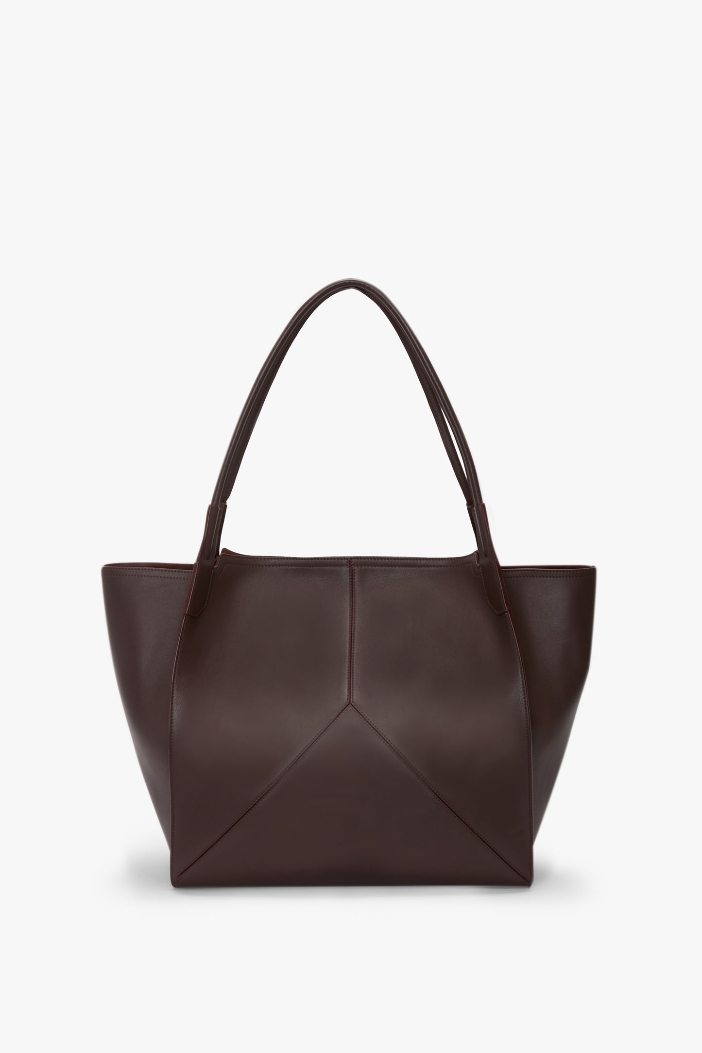 Large Victoria Tote Bag In Burgundy Soft Leather